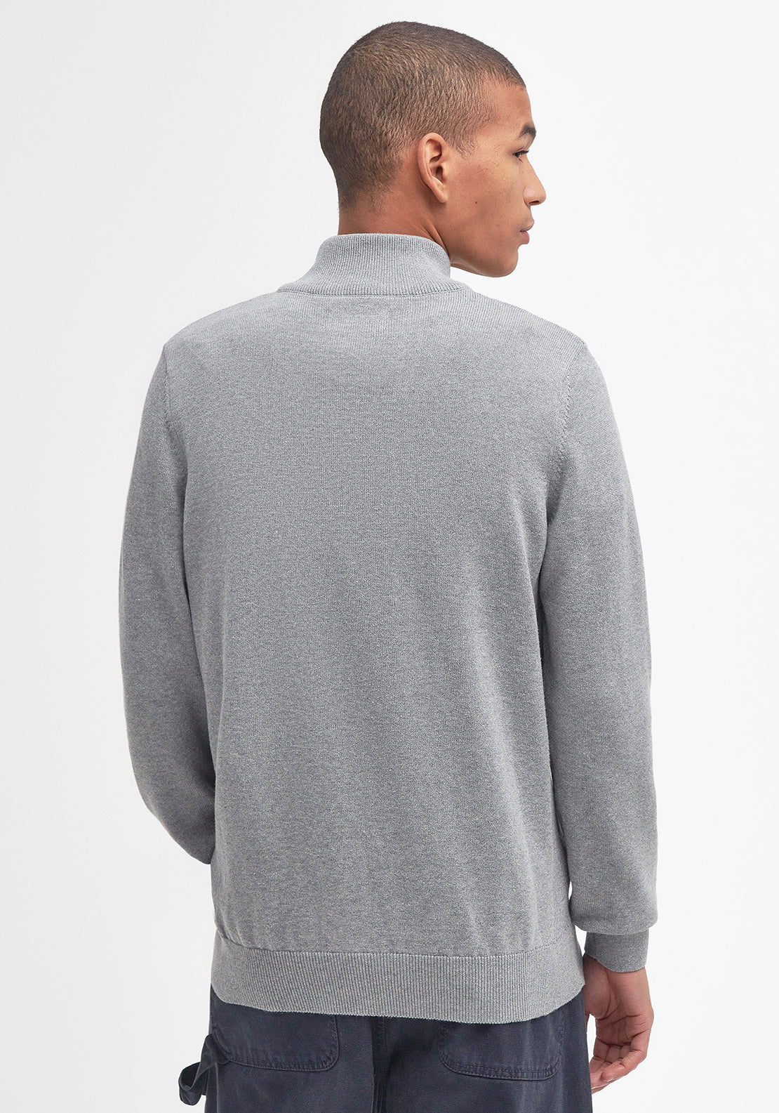 Barbour Cotton Quarter Zip Jumper MKN1074