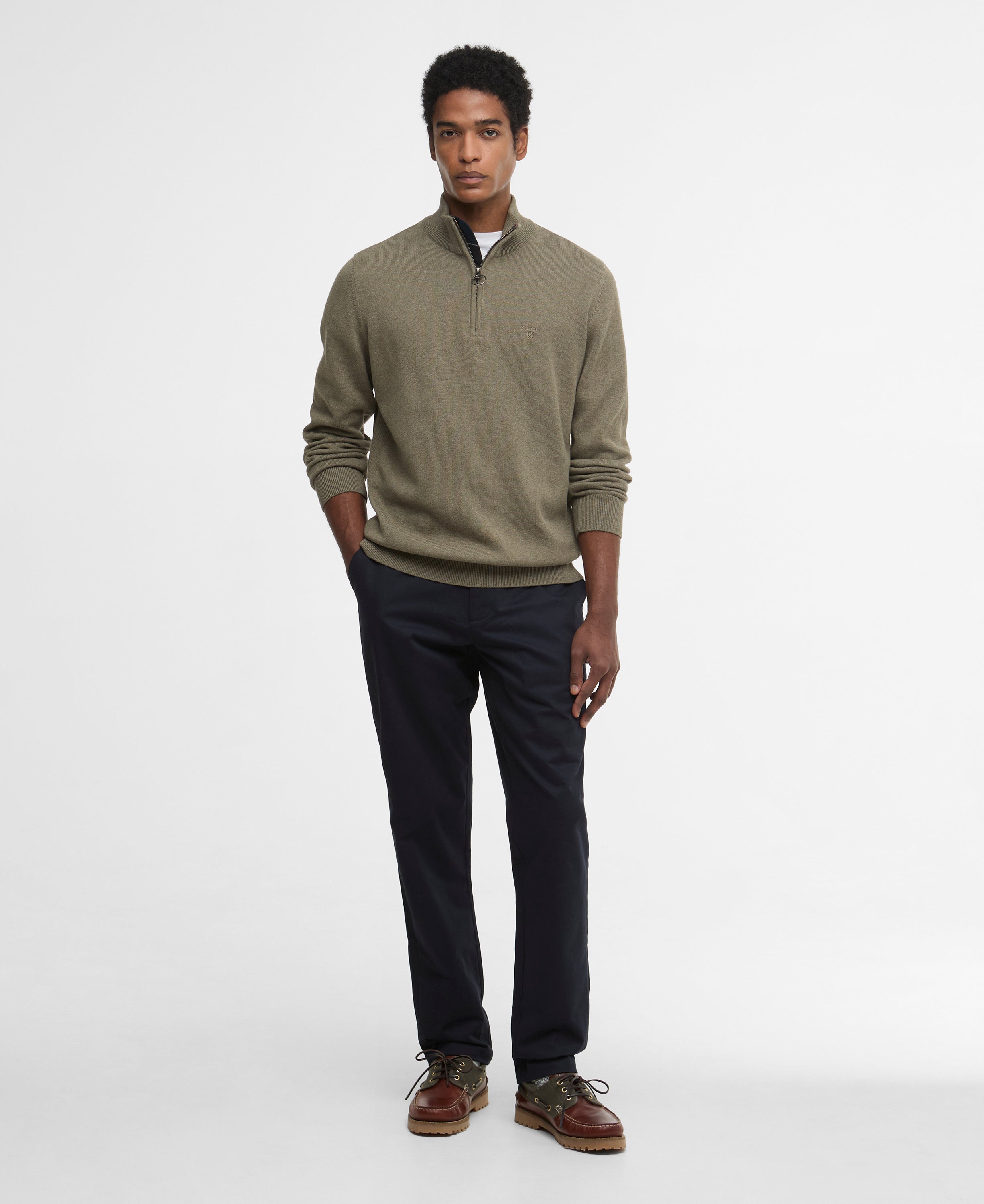 Barbour Cotton Half-Zip Jumper MKN1074