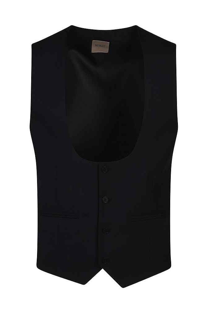 Benetti James Scoop Waistcoat Black