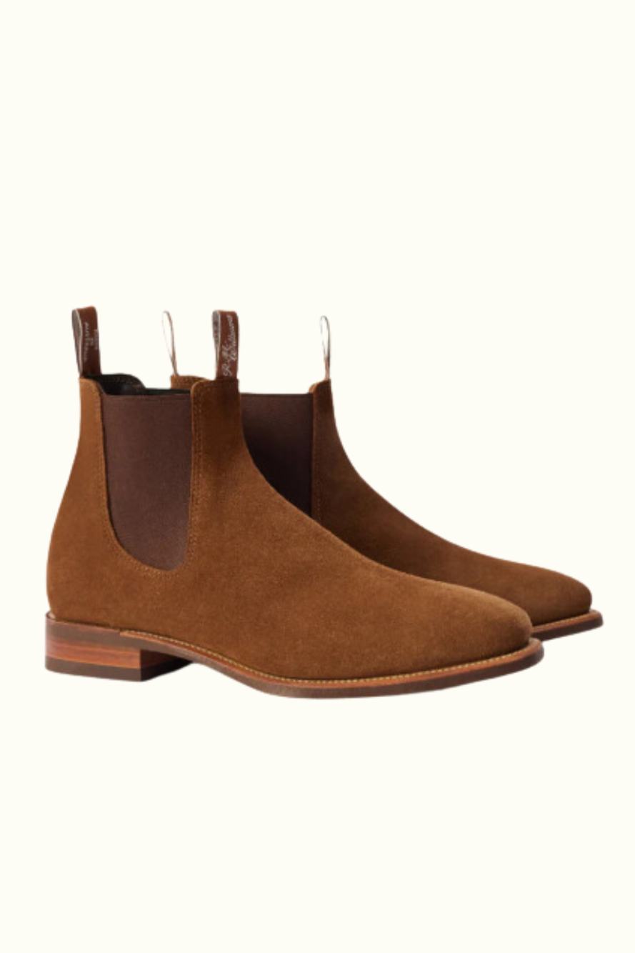 RM Williams Comfort Craftsman Suede Chelsea Boot Cedar