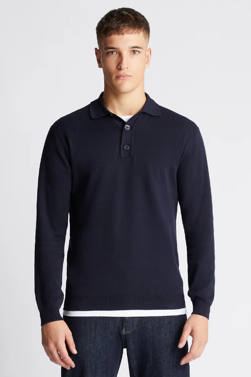 Remus Uomo Long Sleeve Polo 58690