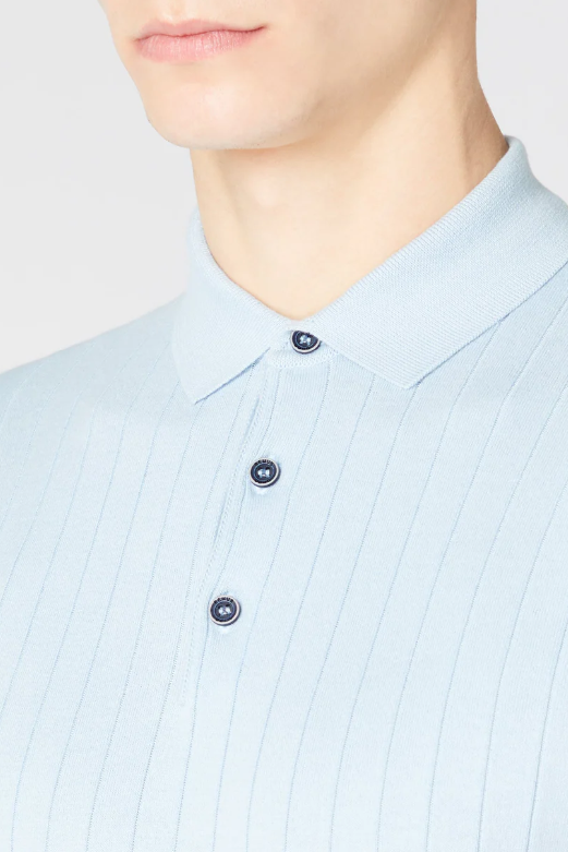 Remus Uomo Slim Fit Polo Shirt Sky (58633)