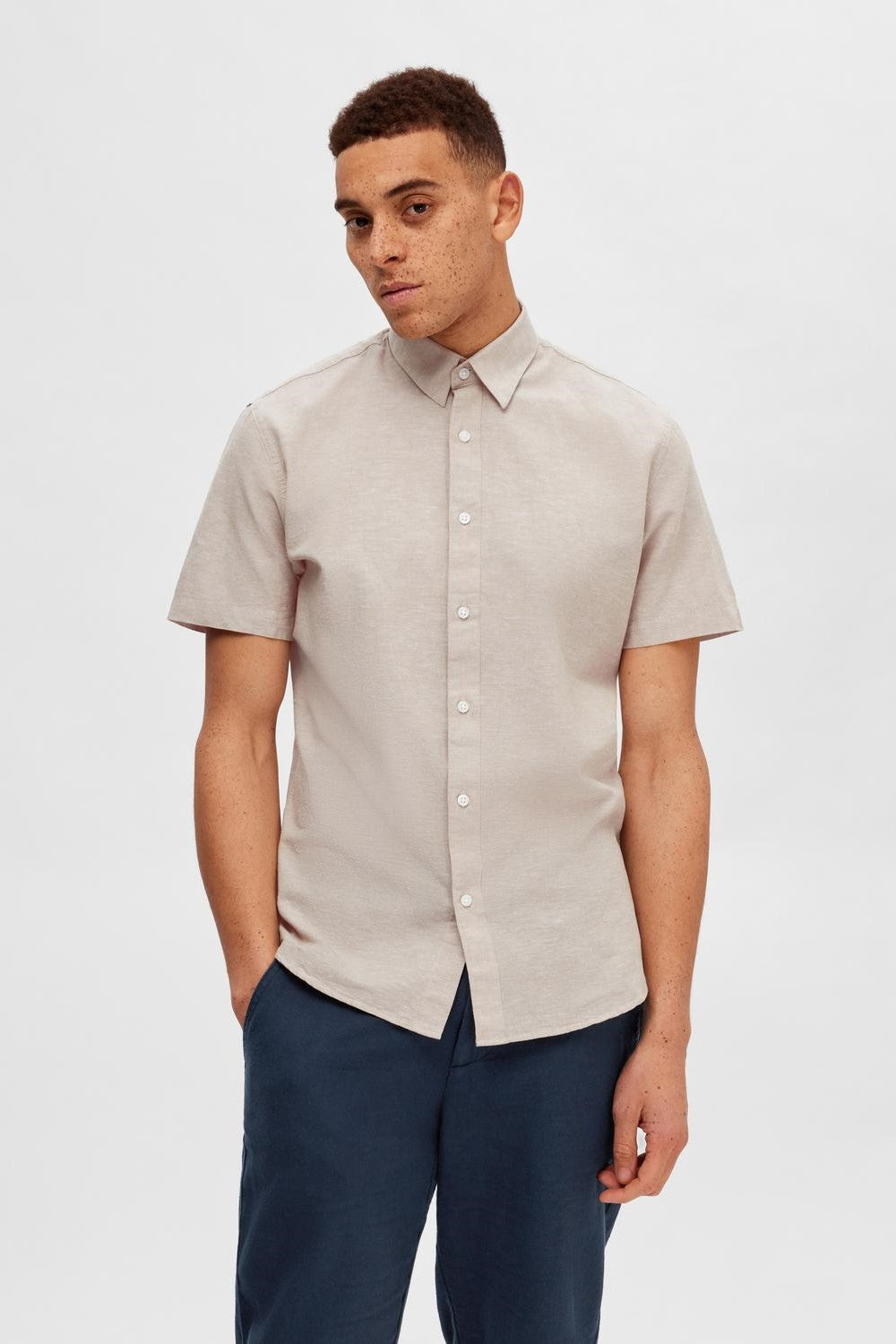 Selected Homme Short Sleeve Sun Shirt