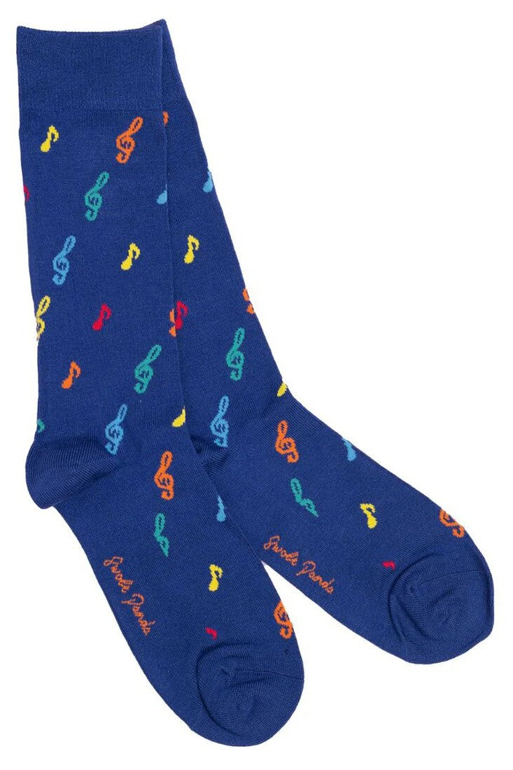 Swole Panda Musical Note Bamboo Socks SP445