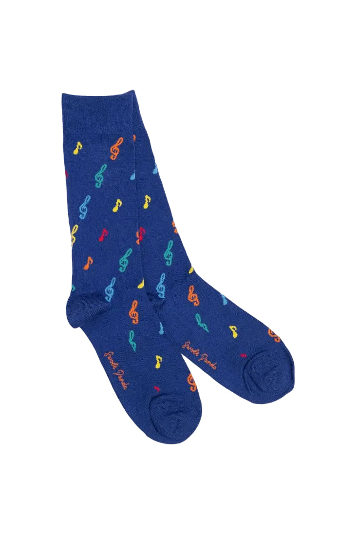 Swole Panda Bamboo Socks SP445 Musical Note