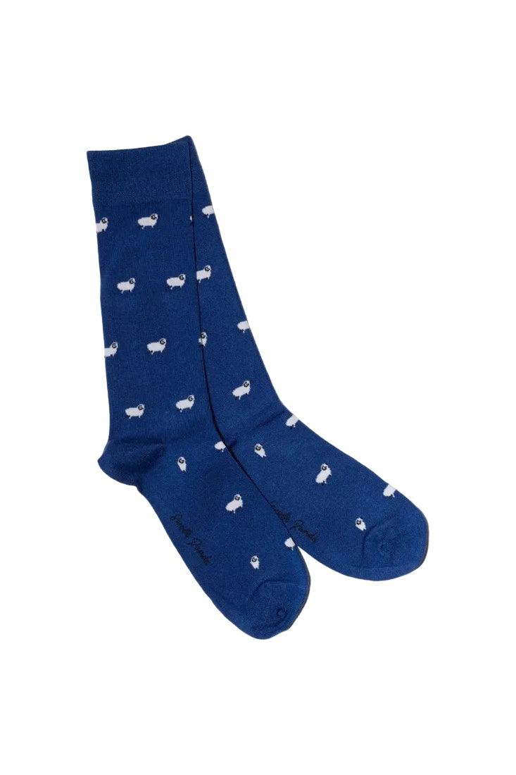 Swole Panda Bamboo Socks SP485 Sheep Navy