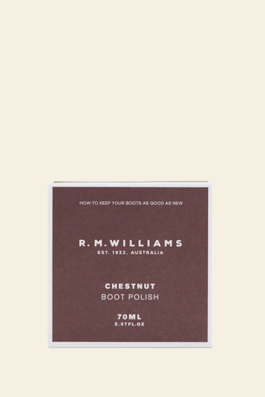 RM Williams Stockman's Leather Boot Polish Chestnut