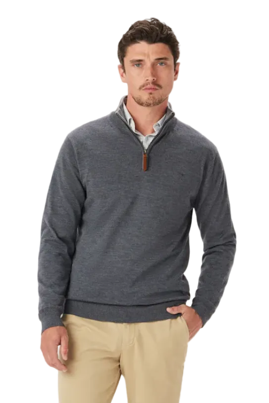 RM Williams Ernest 1/4 Zip Merino Wool Knit