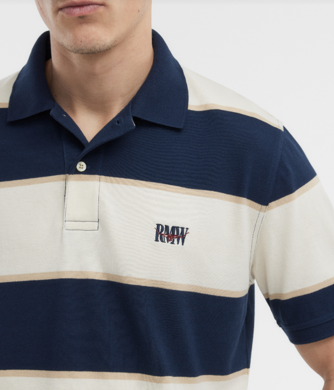 RM Williams Balmain Stripe Polo Shirt