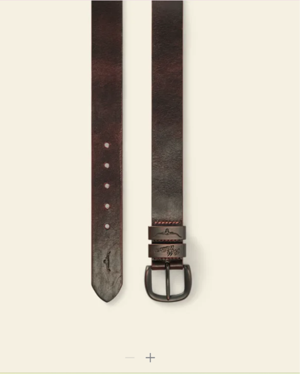 RM Williams Drover Bronze Buckle Belt Walnut