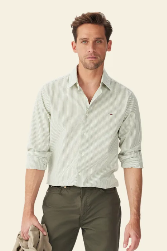 RM Williams Sommers Poplin Stripe Shirt