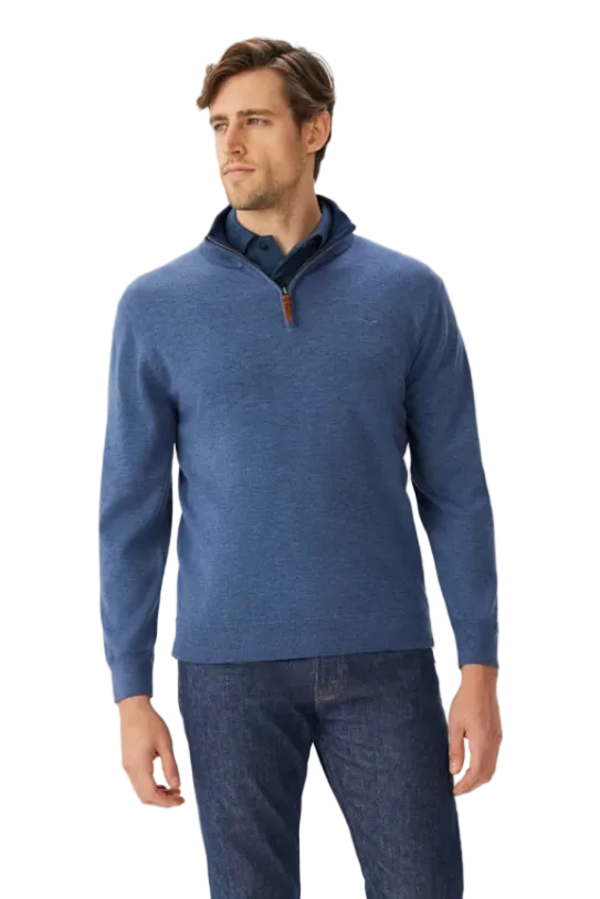 RM Williams Ernest 1/4 Zip Merino Wool Knit