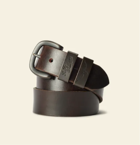 RM Williams Drover Bronze Buckle Belt Walnut