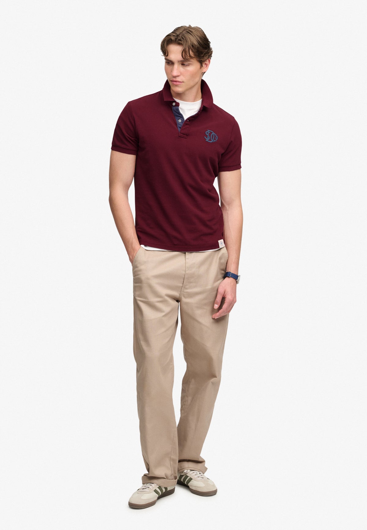 Superdry Pique Monogram Polo Shirt M1110465A