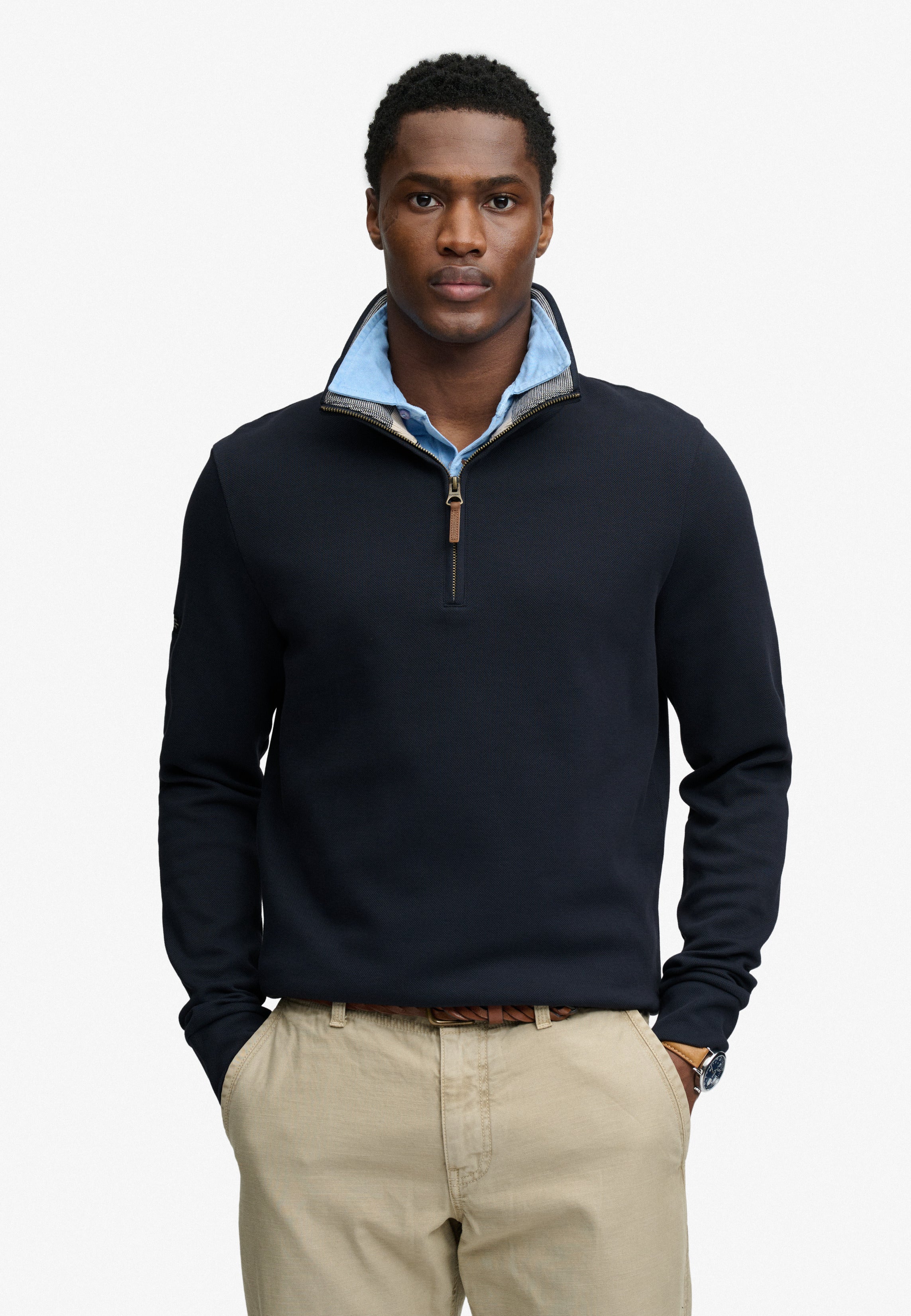 Superdry Essential Pique 1/4 Zip Sweater M2014535A