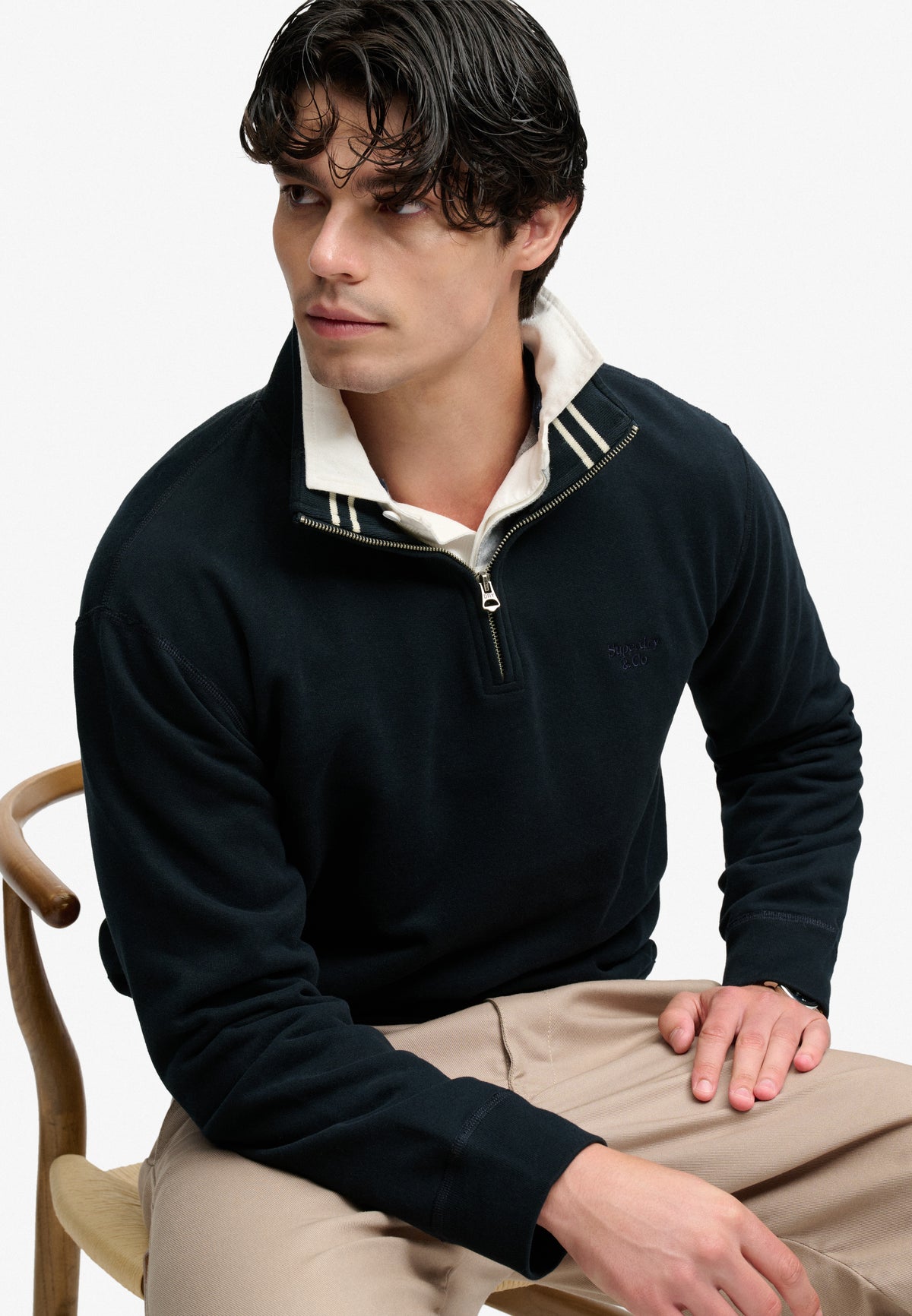Superdry Serif Logo Half Zip Sweatshirt M2014700A