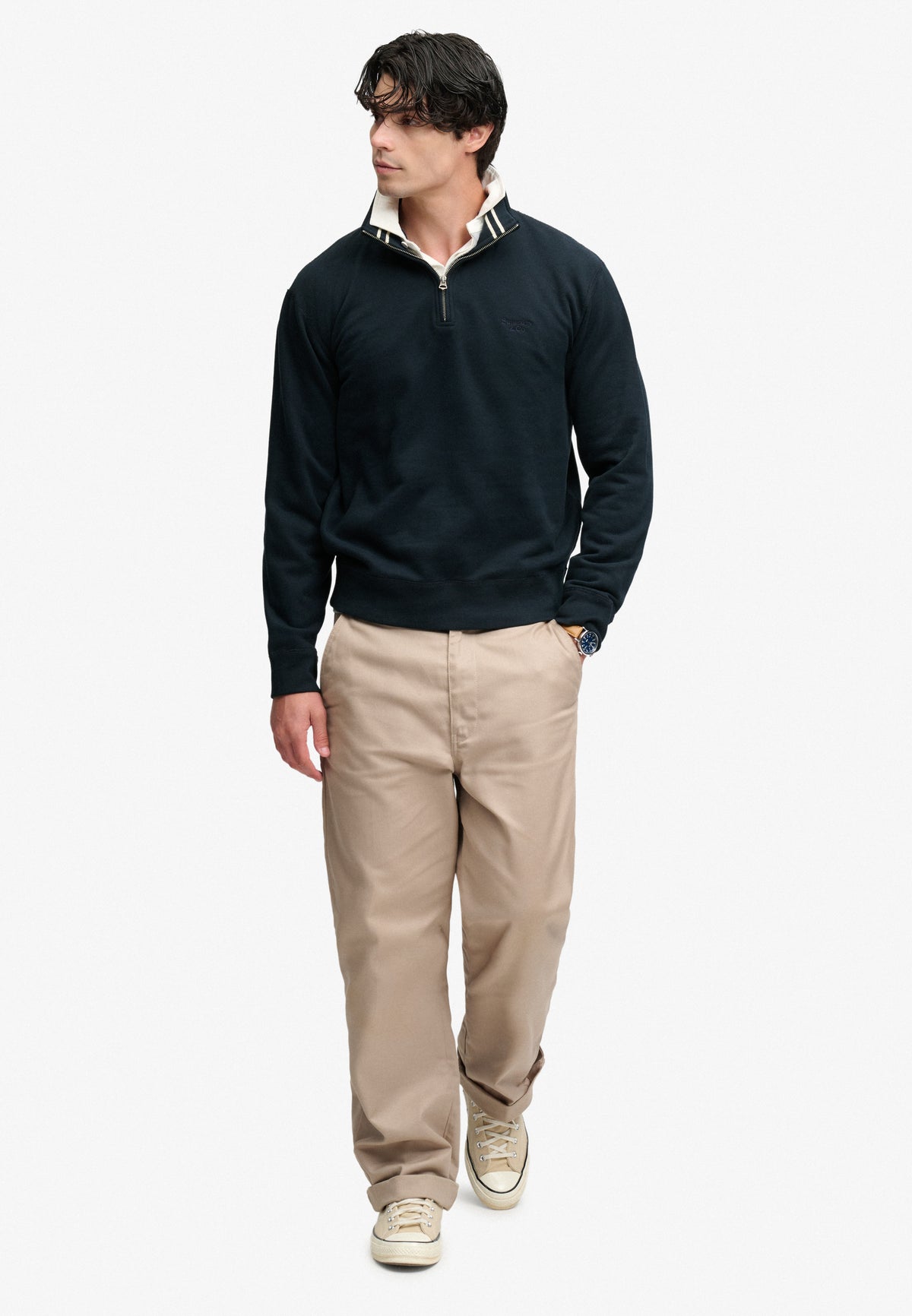 Superdry Serif Logo Half Zip Sweatshirt M2014700A