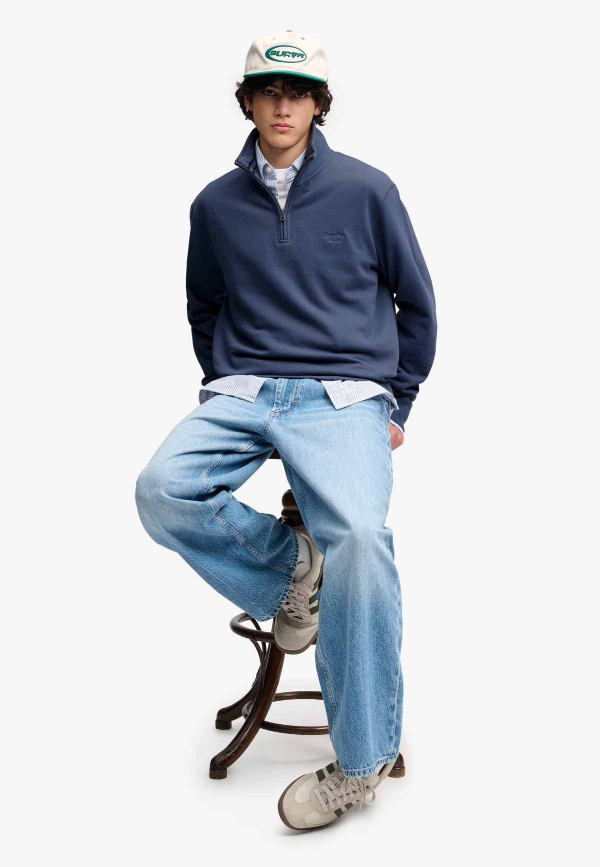 Superdry Serif Logo Half Zip Sweatshirt M2014700A