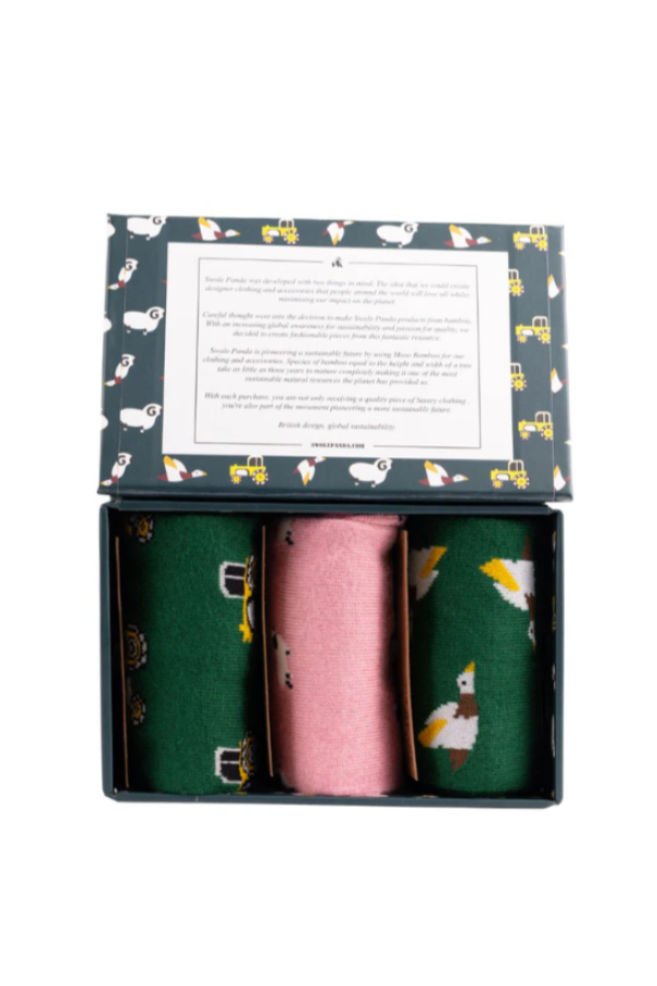 Swole Panda Farm Sock Box