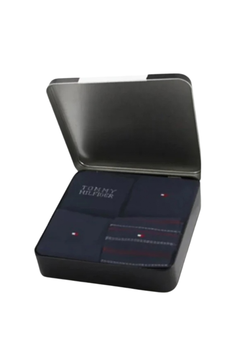 Tommy Hilfiger 4 Pack Socks Tin Giftbox