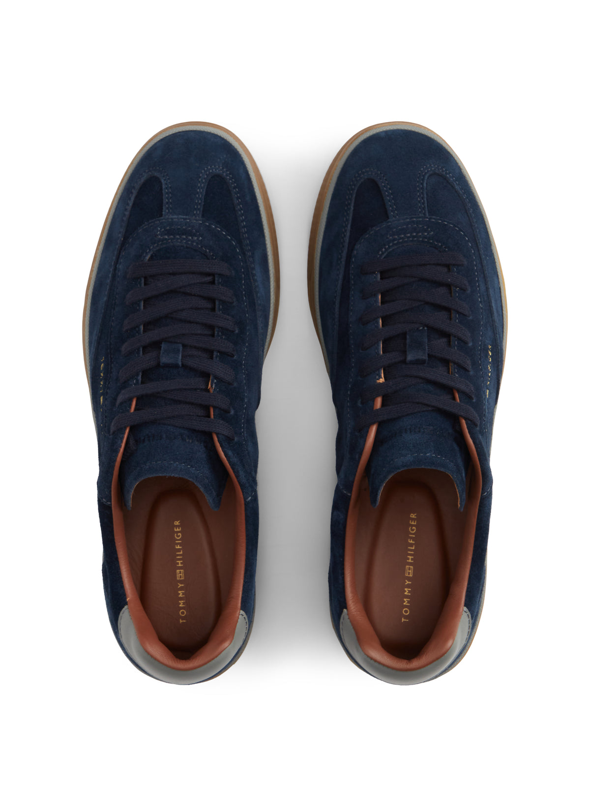 Tommy Hilfiger Luxe Logo Suede Trainers 05997
