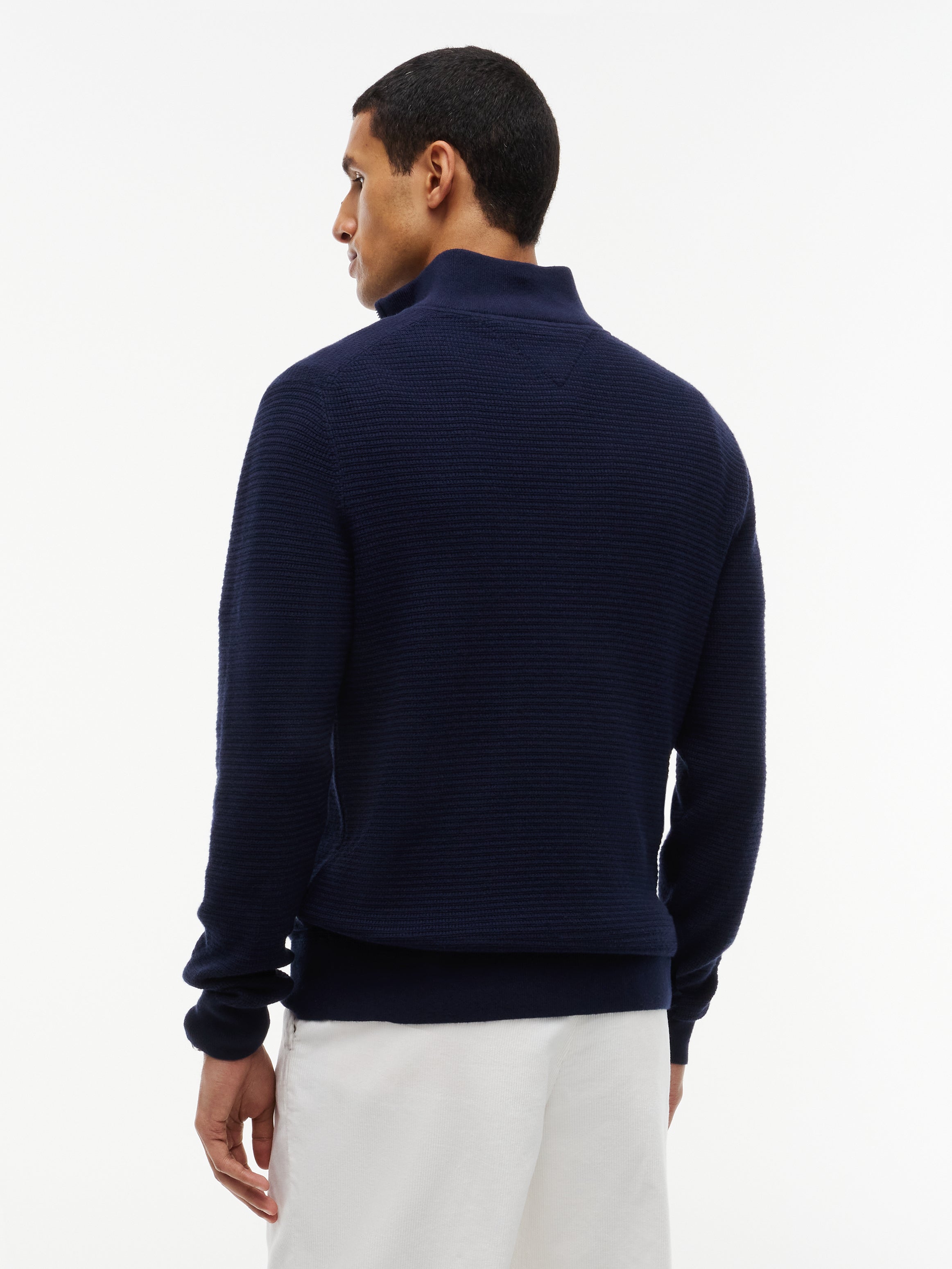 Tommy Hilfiger Cashmere Structure 1/4 Zip Knit 44760
