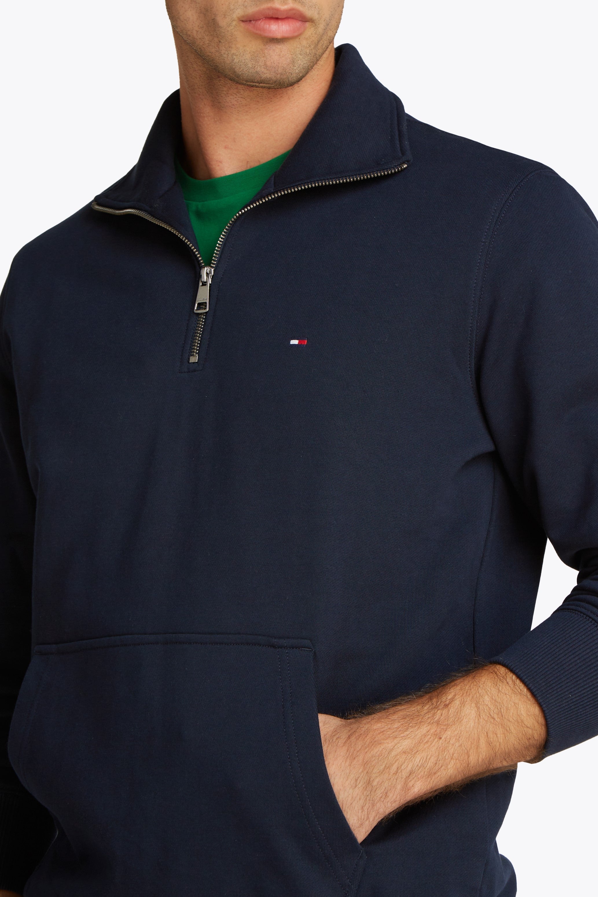 Tommy Hilfiger Essential Terry Cotton 1/4 Zip Sweatshirt