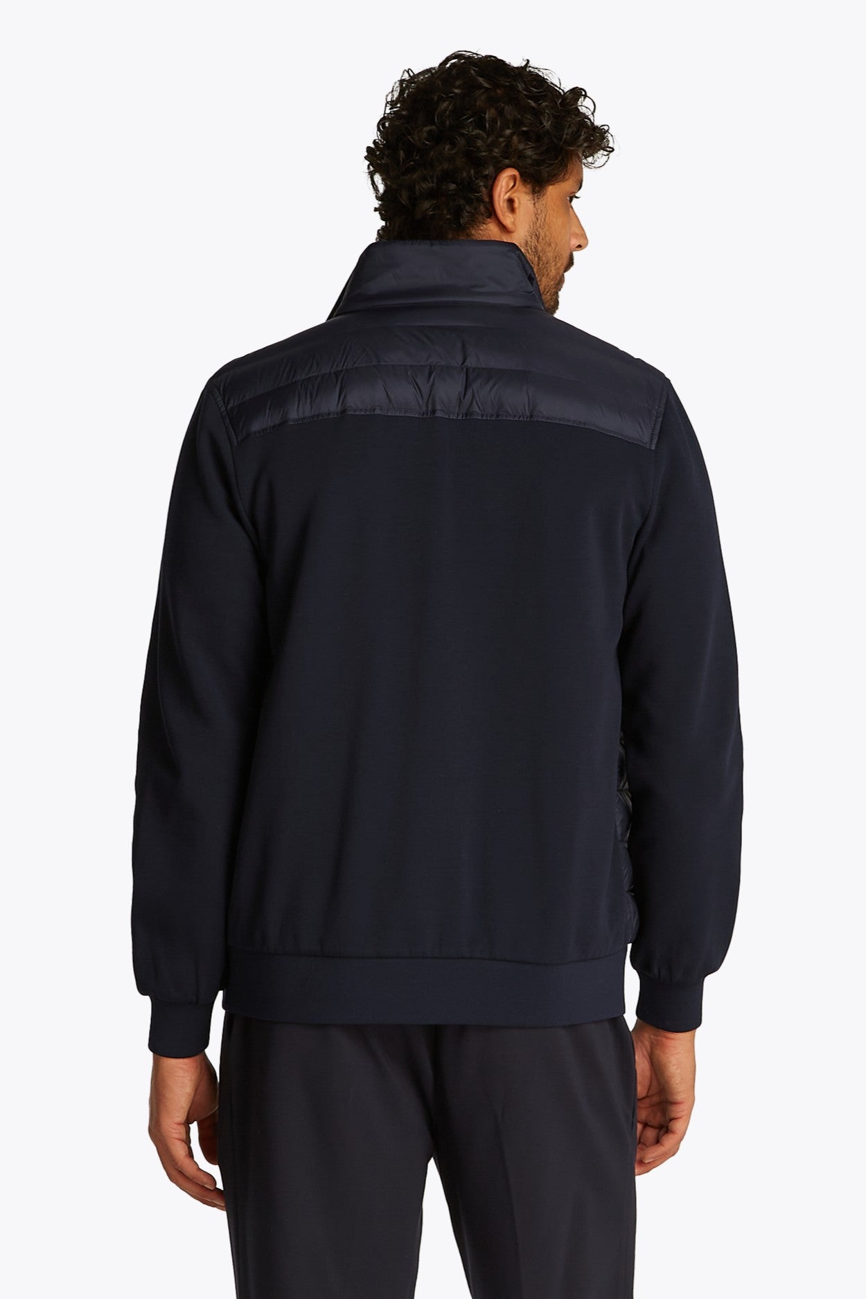 Tommy Hilfiger Mix Media Collar Quilted Zip-up Jacket