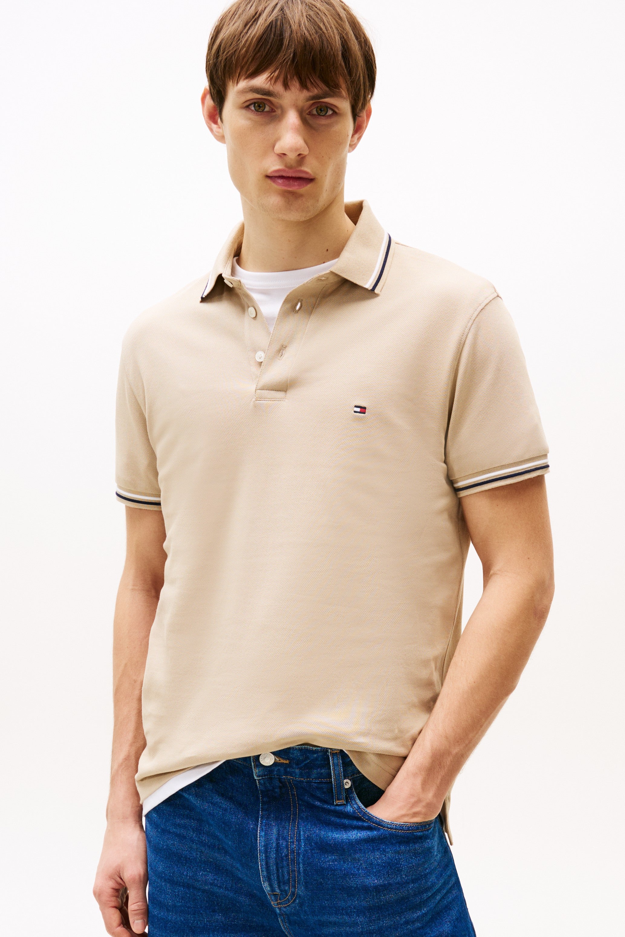 Tommy Hilfiger Slim Fit Tipped Polo Shirt 39993