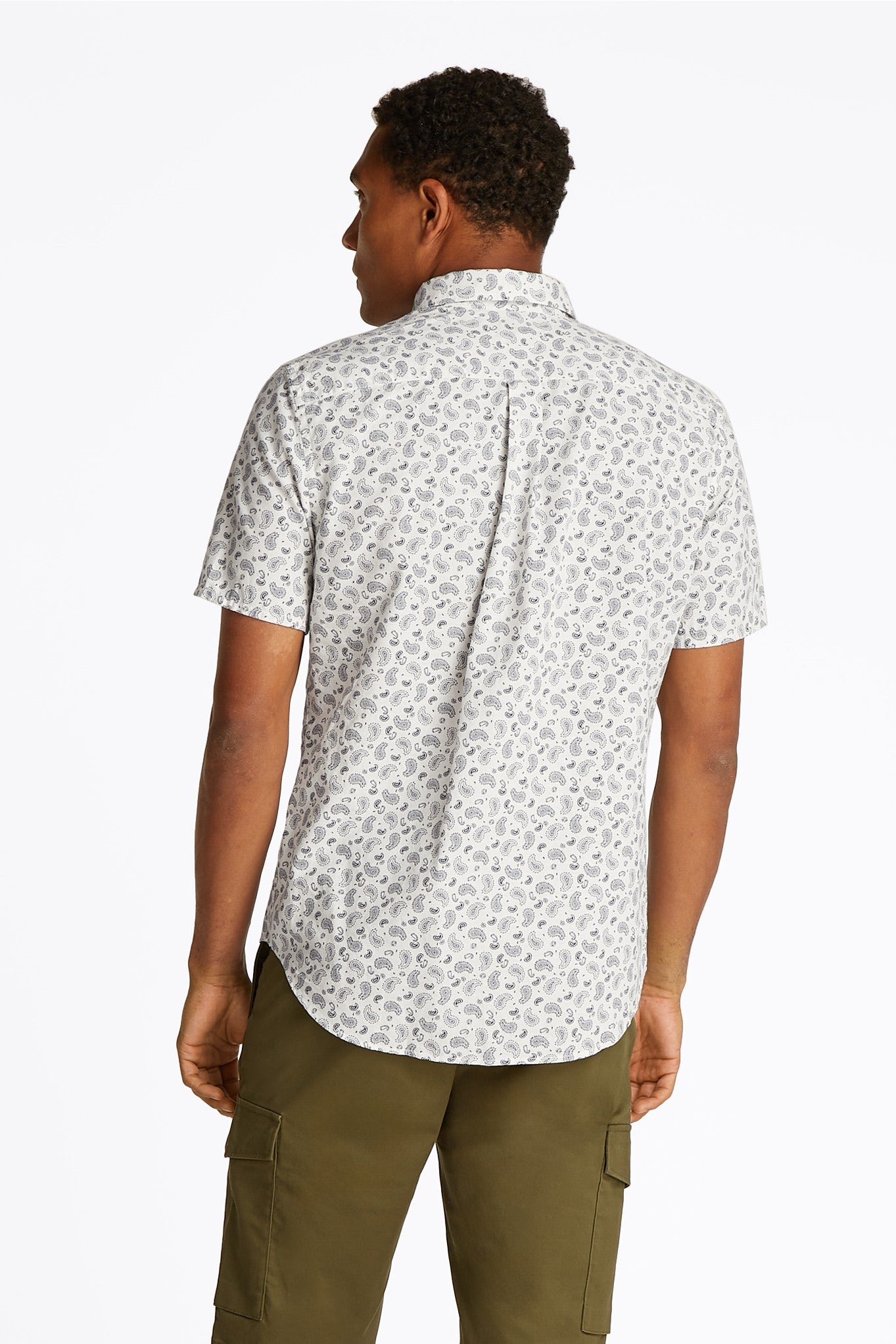 Tommy Hilfiger Linen Paisley Short Sleeve Shirt
