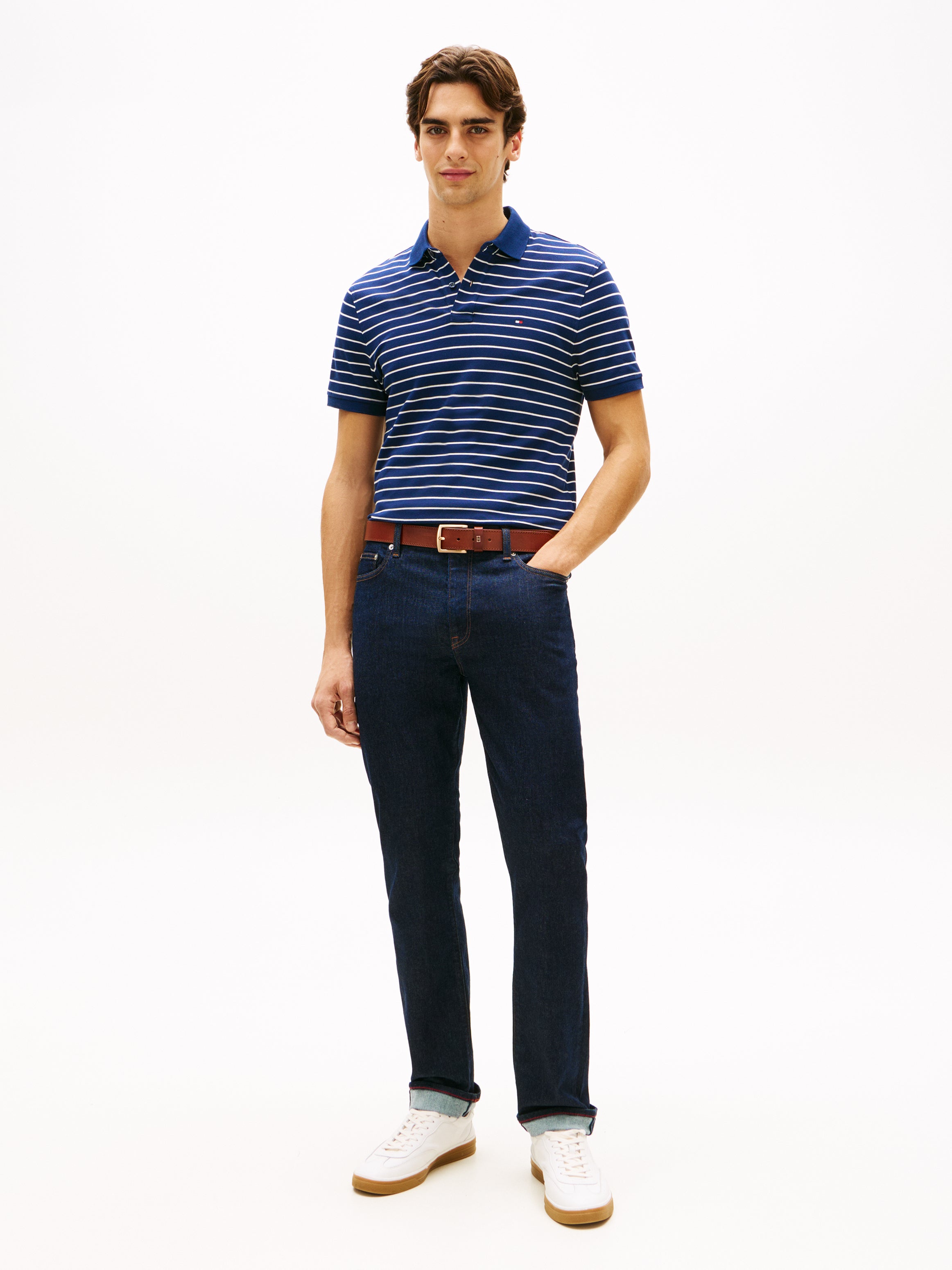 Tommy Hilfiger Stripe Pique Polo Shirt 17770