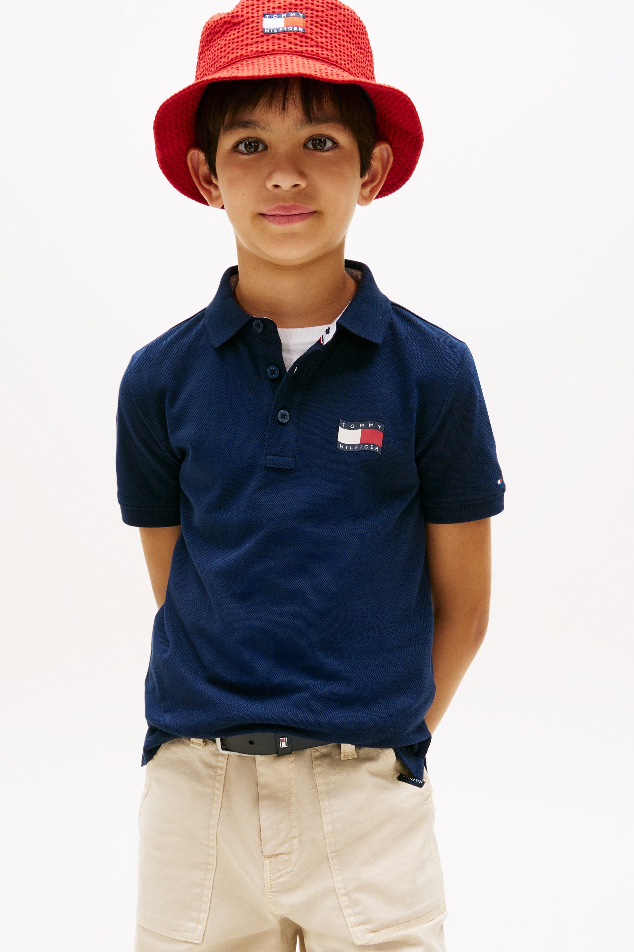 Tommy Hilfiger Kids Wavy Flag Polo Shirt 10227
