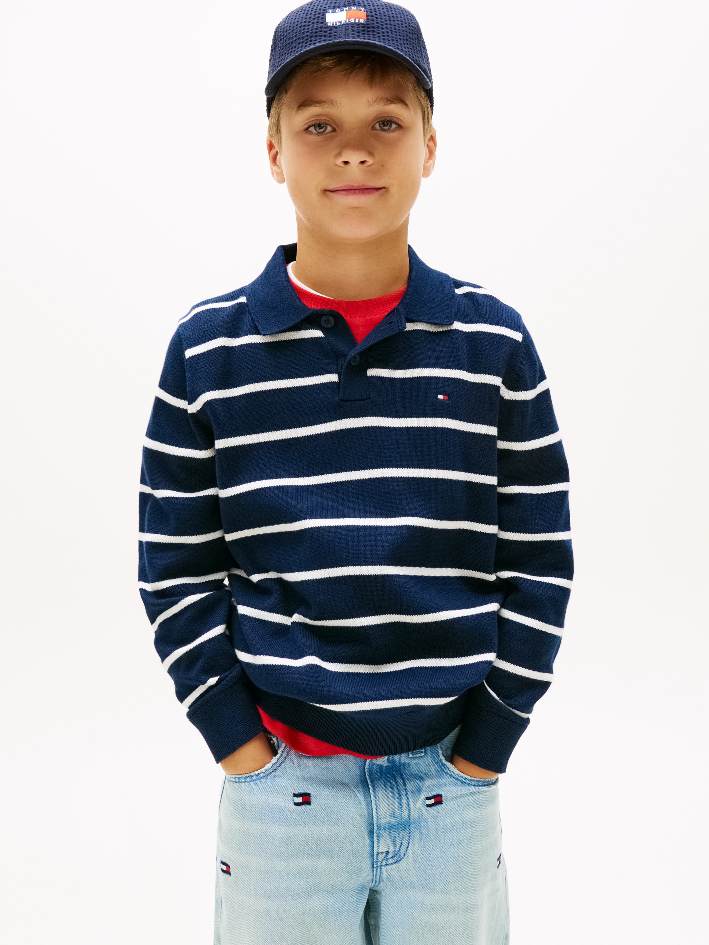 Tommy Hilfiger Kids Polo Collar Sweatshirt