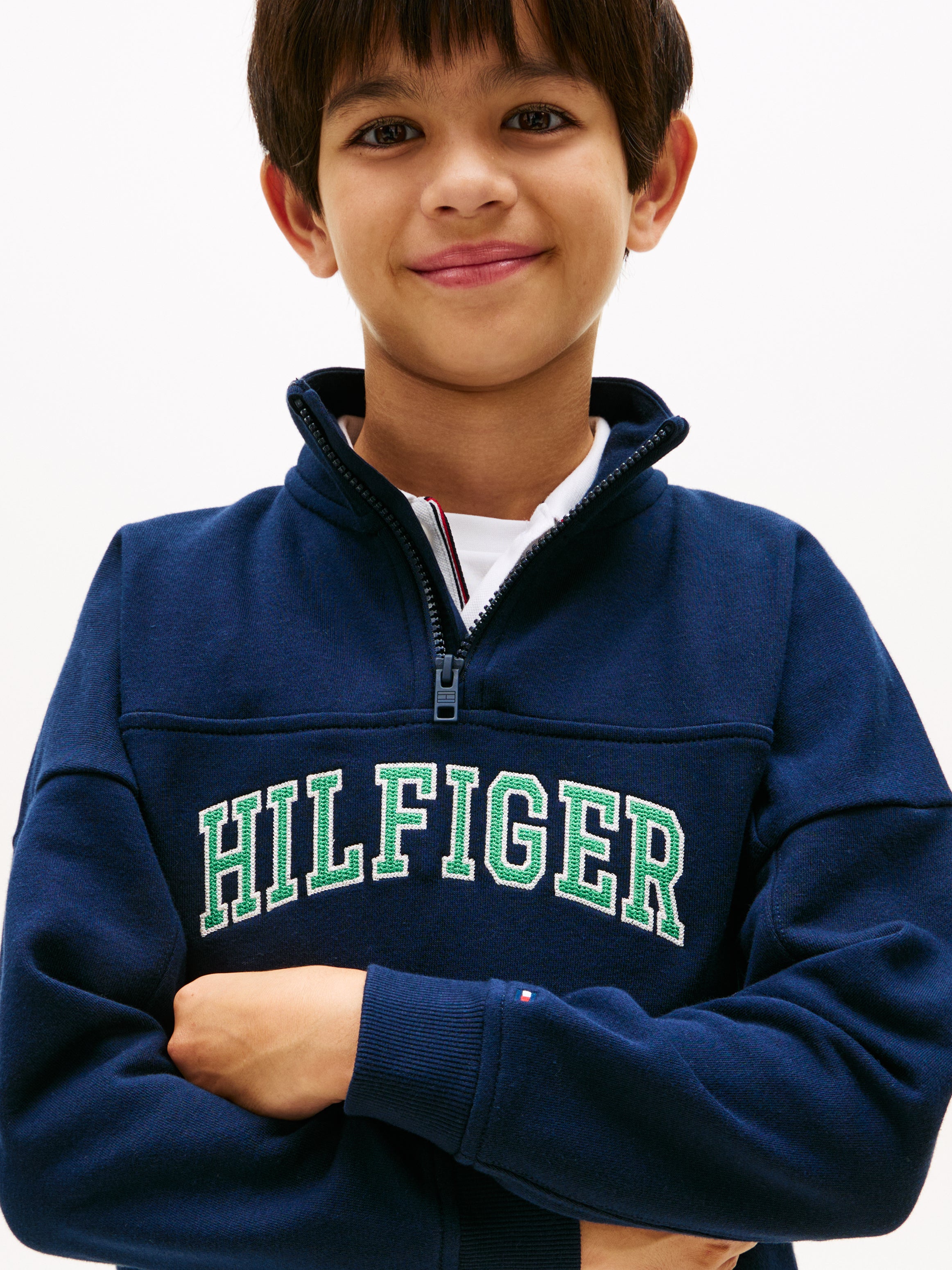 Tommy Hilfiger Kids Varsity Logo Zip Sweatshirt