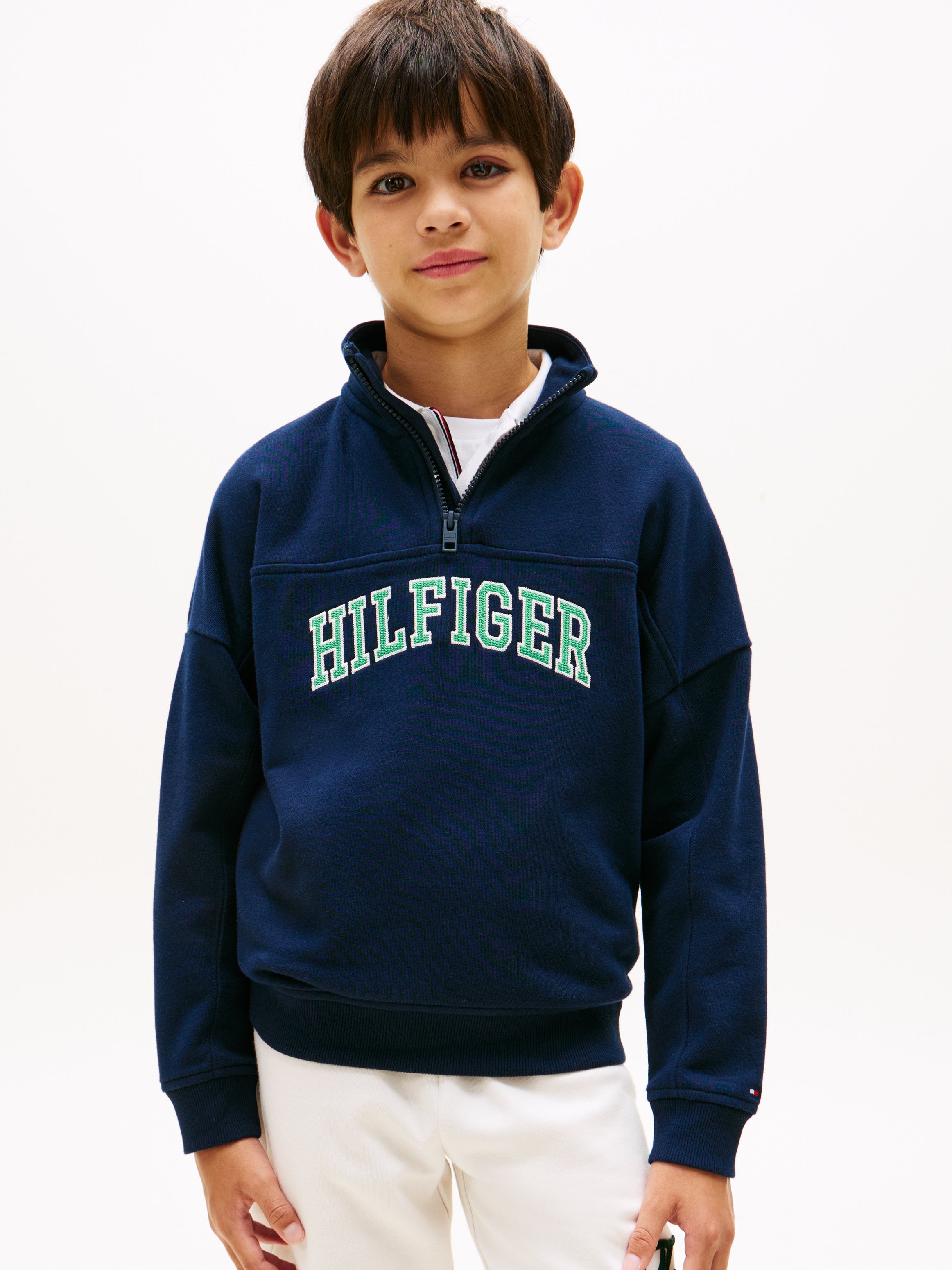 Tommy Hilfiger Kids Varsity Logo Zip Sweatshirt