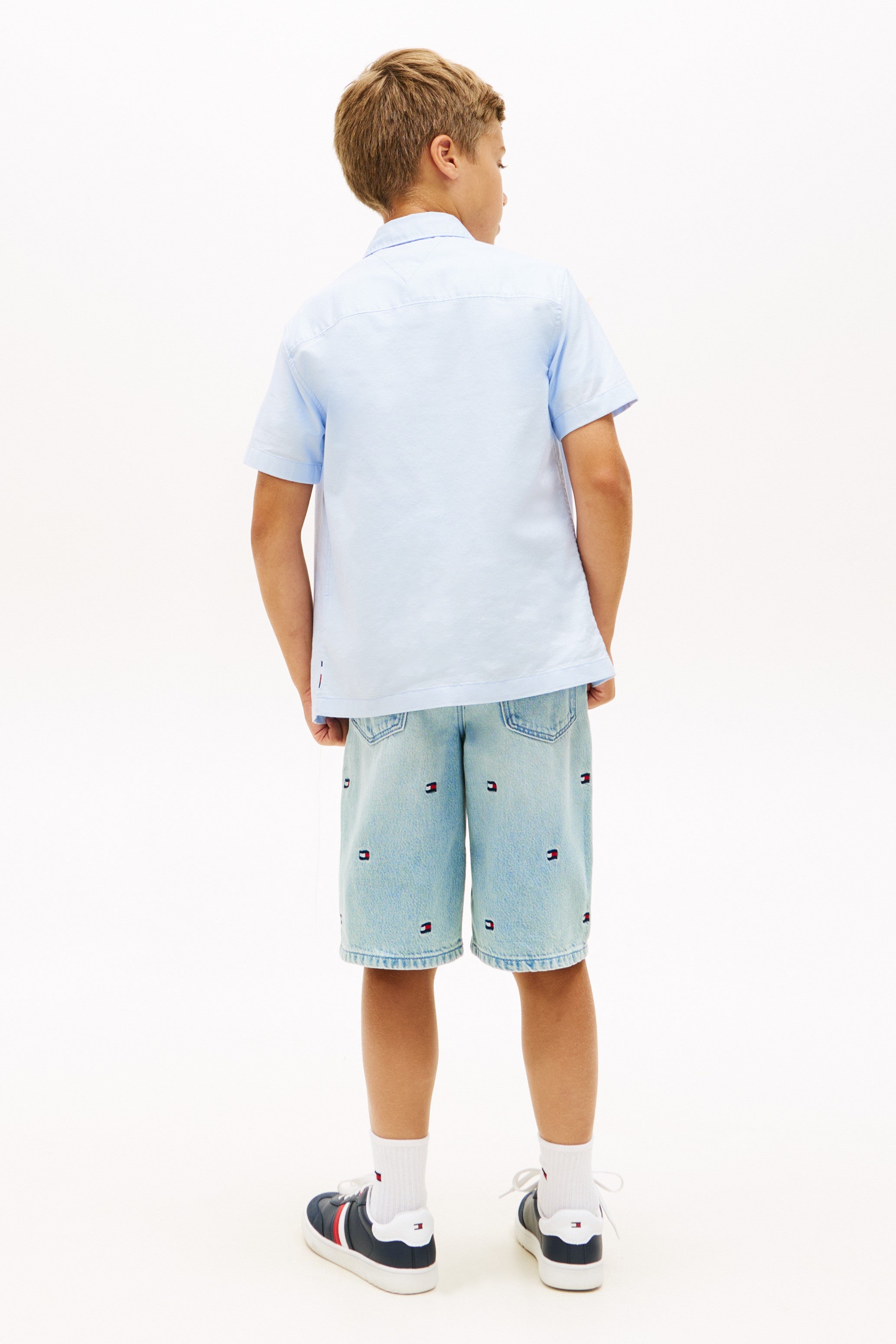 Tommy Hilfiger Kids Linen Short Sleeve Shirt 09554