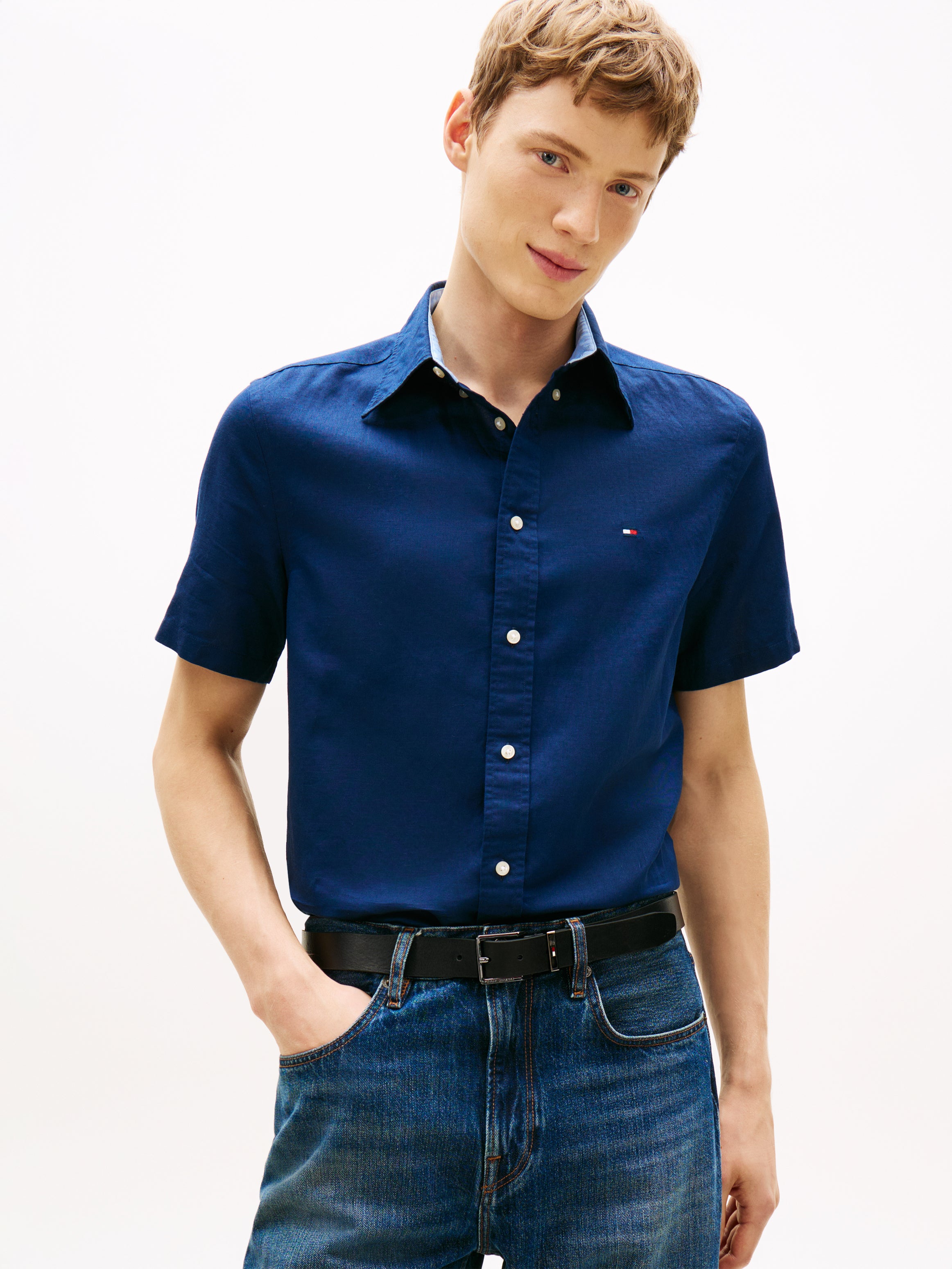 Tommy Hilfiger Linen Short Sleeve Shirt 42450