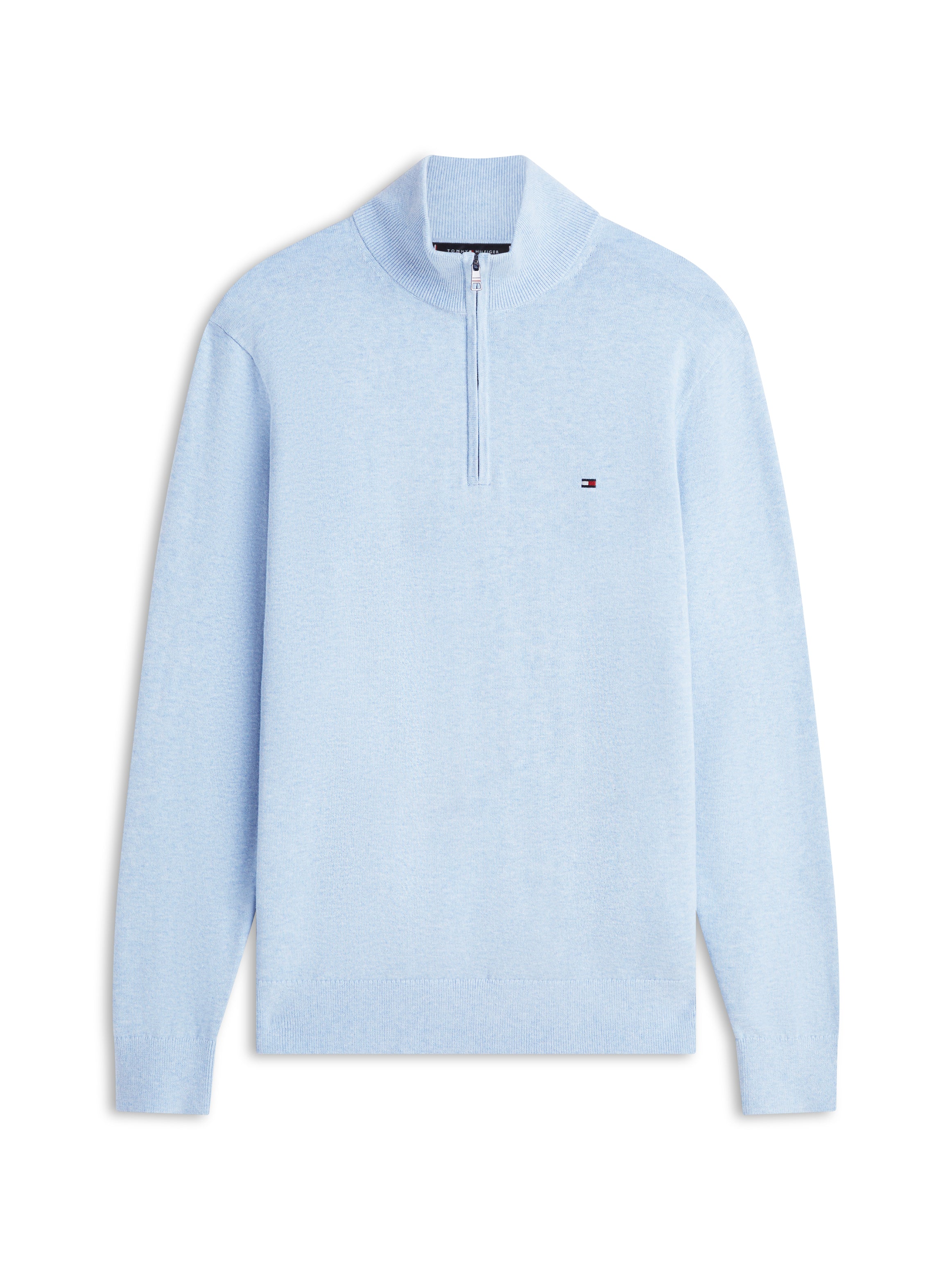 Tommy Hilfiger Flag Embroidery 1/4 Zip Knit Sweater 37331