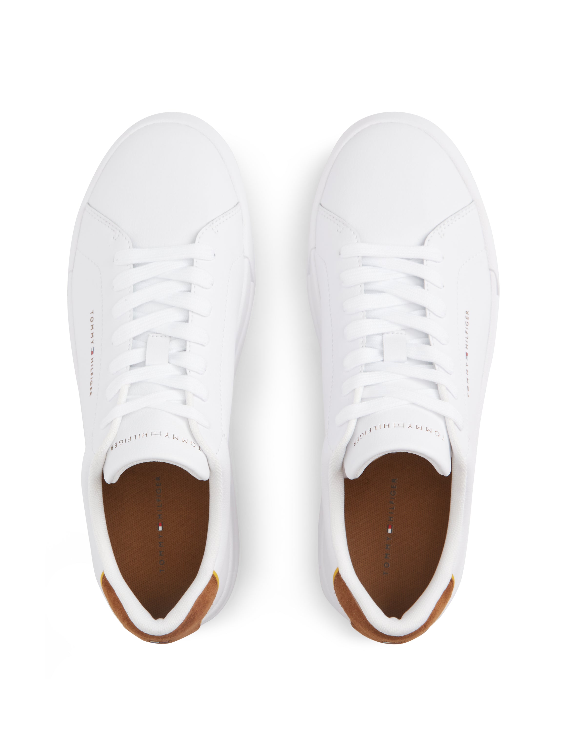 Tommy Hilfiger Leather Court Logo Trainers 05367