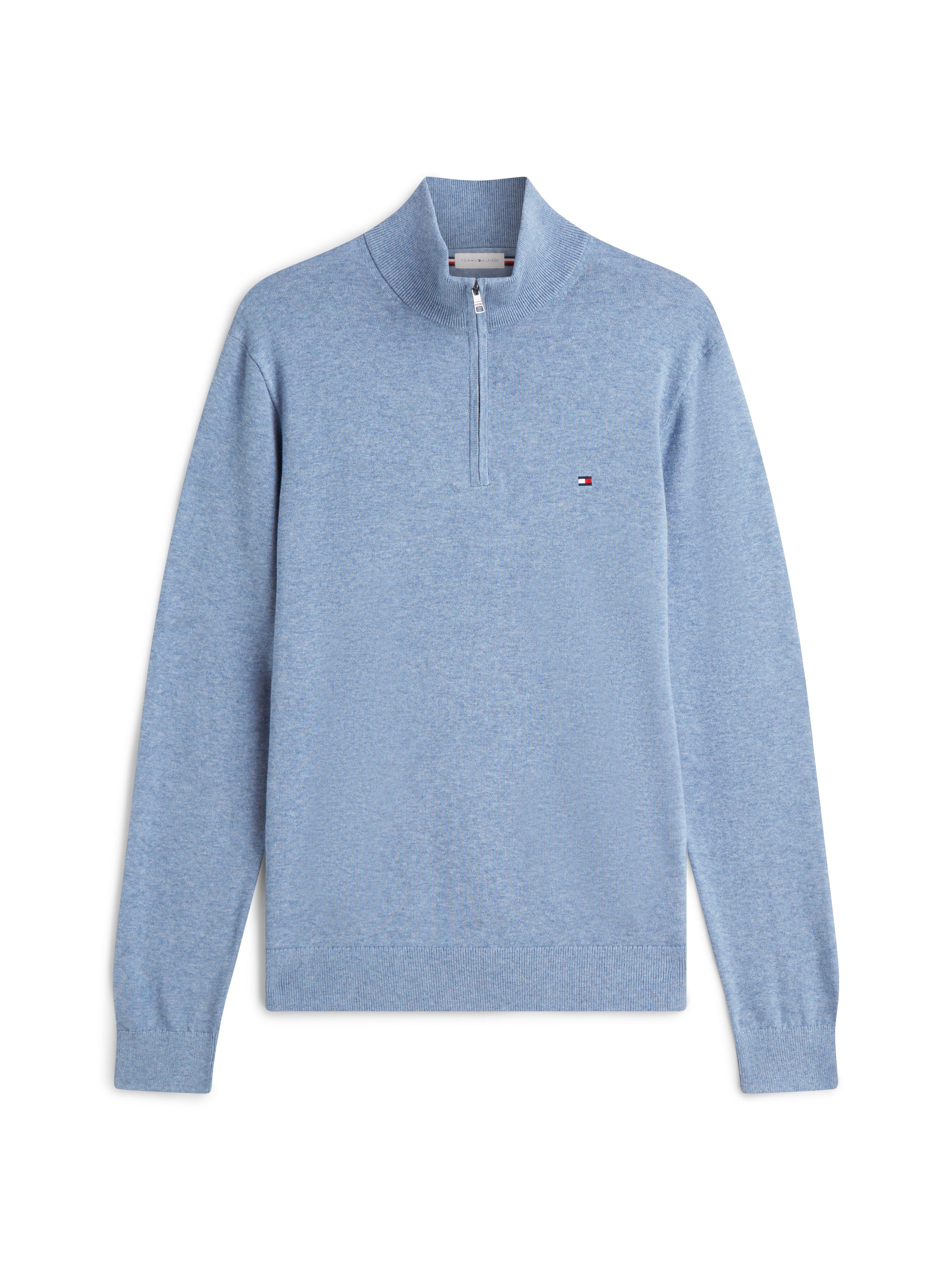 Tommy Hilfiger Flag Embroidery 1/4 Zip Knit Sweater 37331