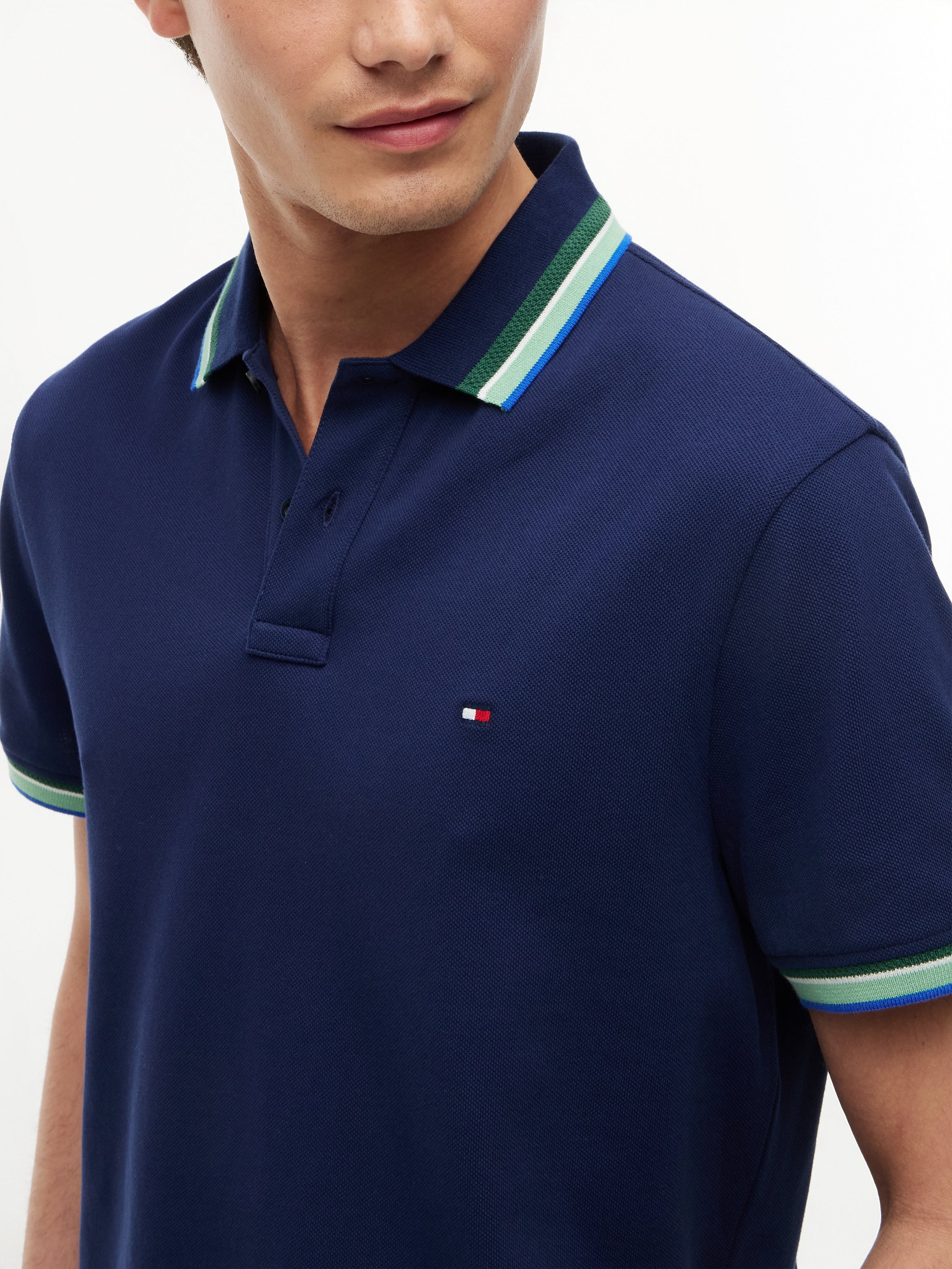 Tommy Hilfiger Contrast Collar Polo Shirt 43267