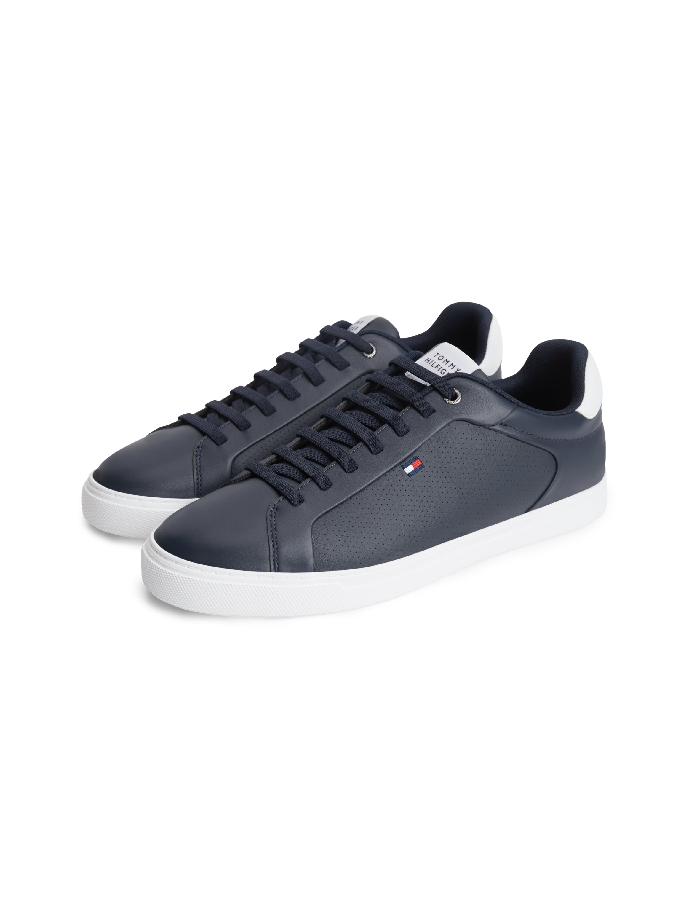 Tommy Hilfiger Light Leather Court Trainers 05946