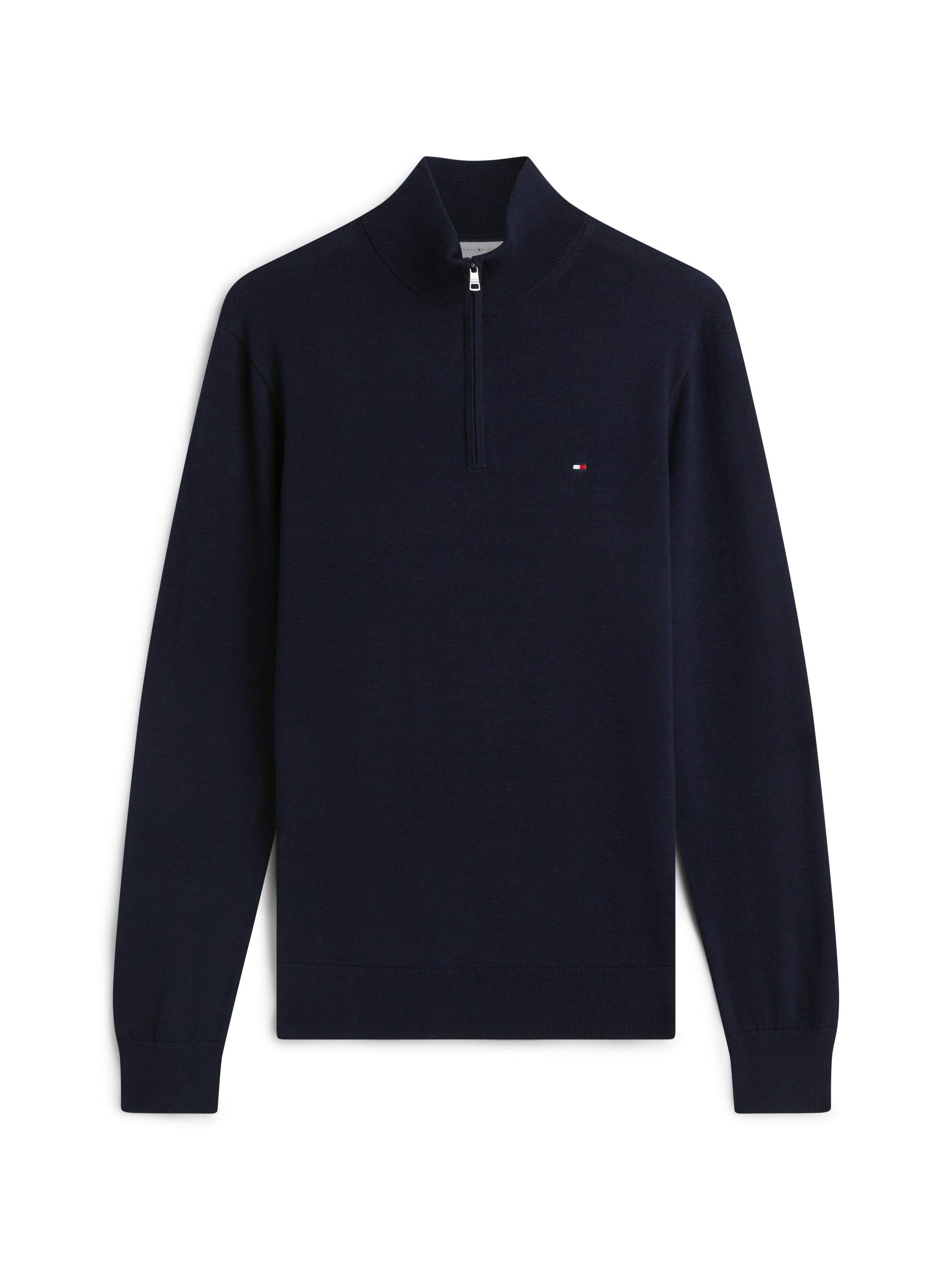 Tommy Hilfiger Flag Embroidery 1/4 Zip Knit Sweater 37331