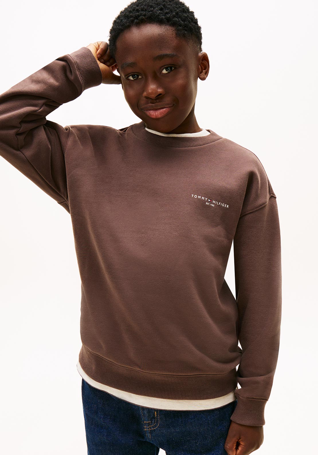 Tommy Hilfiger Kids Linear Brushed Fleece Sweatshirt