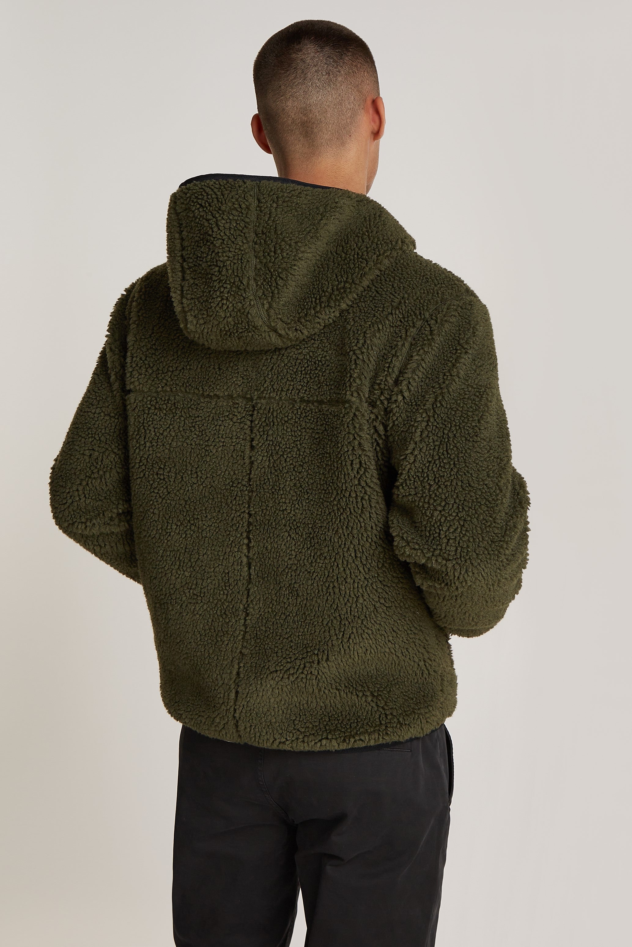 Tommy Jeans Badge Logo Teddy Sherpa Zip Jacket