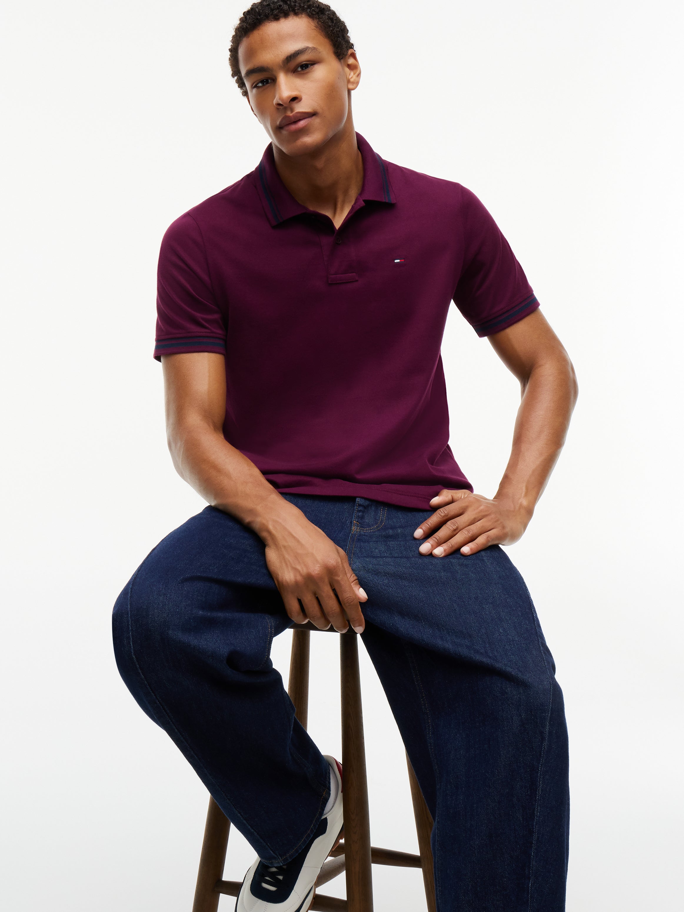 Tommy Jeans Flag Tipped Polo Shirt 22700