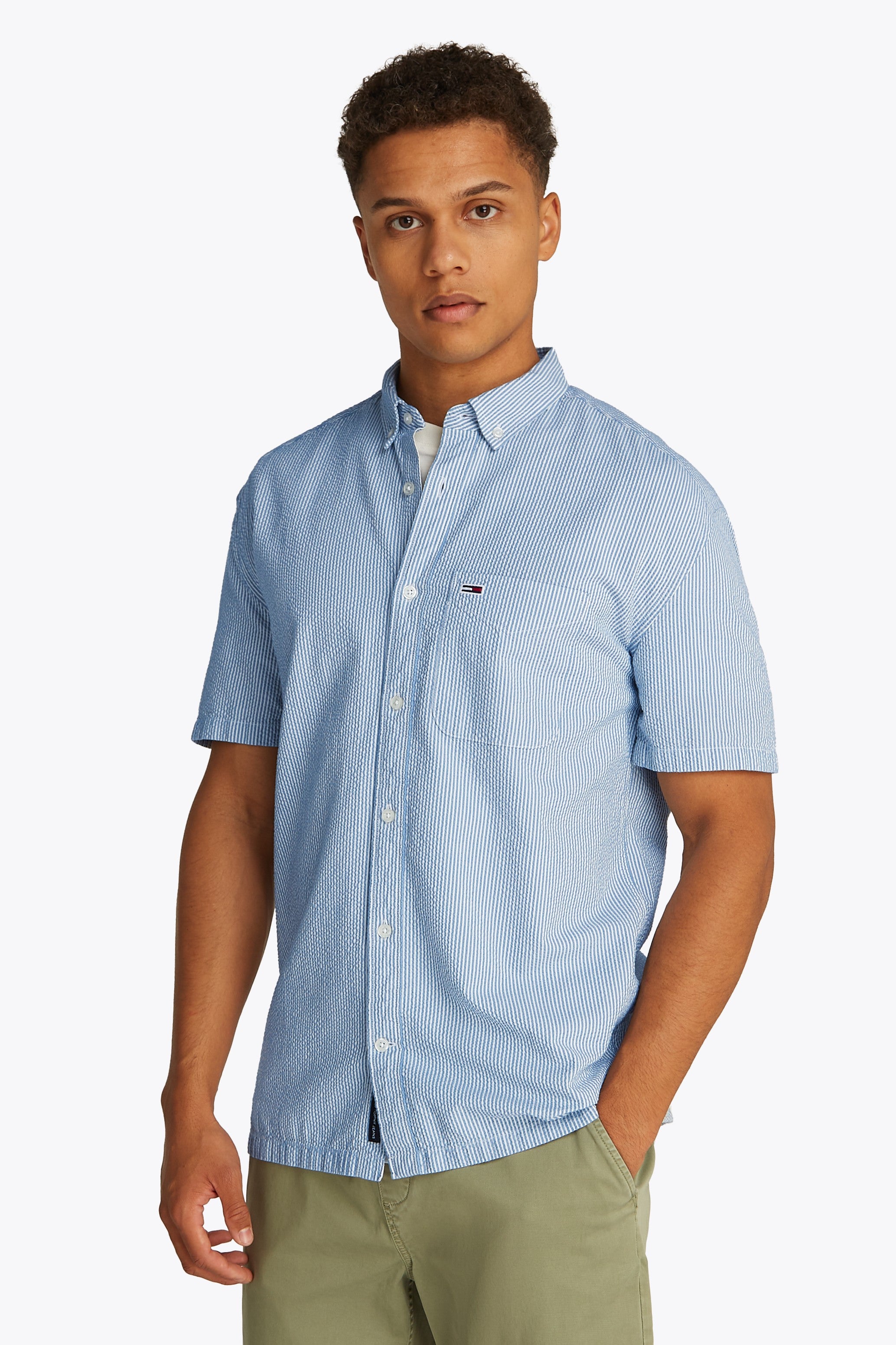 Tommy Jeans Seersucker Short Sleeve Shirt