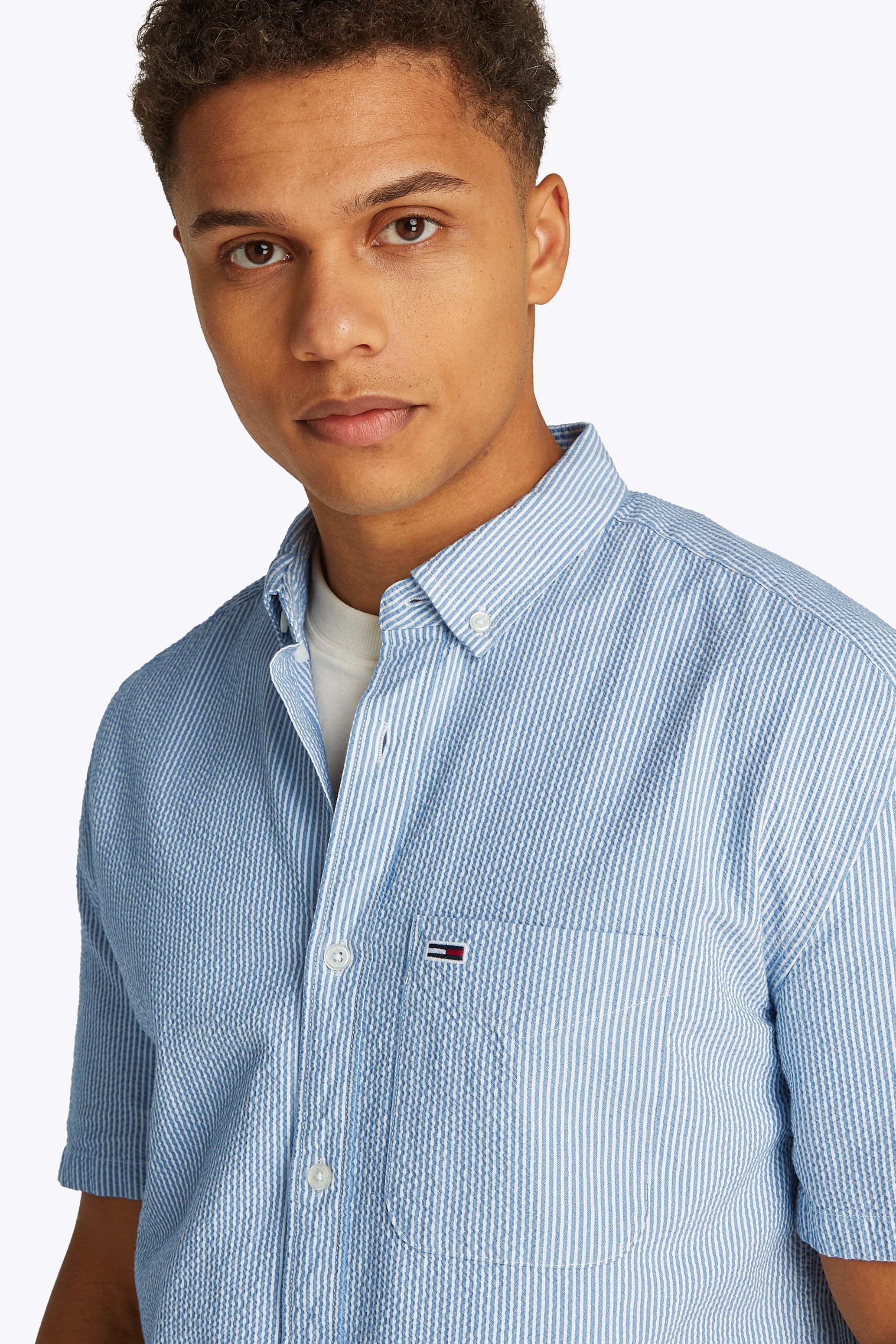 Tommy Jeans Seersucker Short Sleeve Shirt