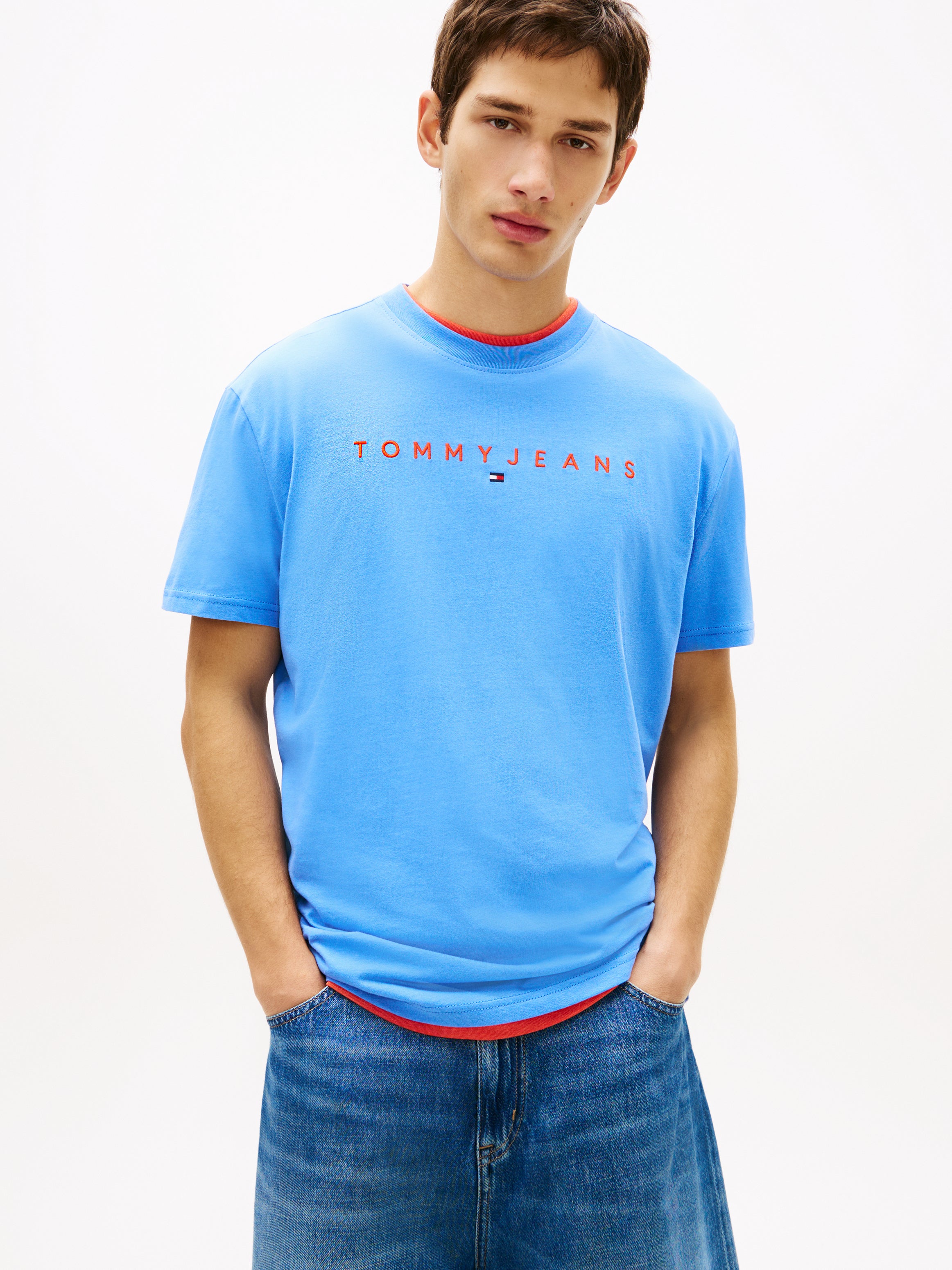Tommy Jeans Linear Logo Crew T-Shirt 20744