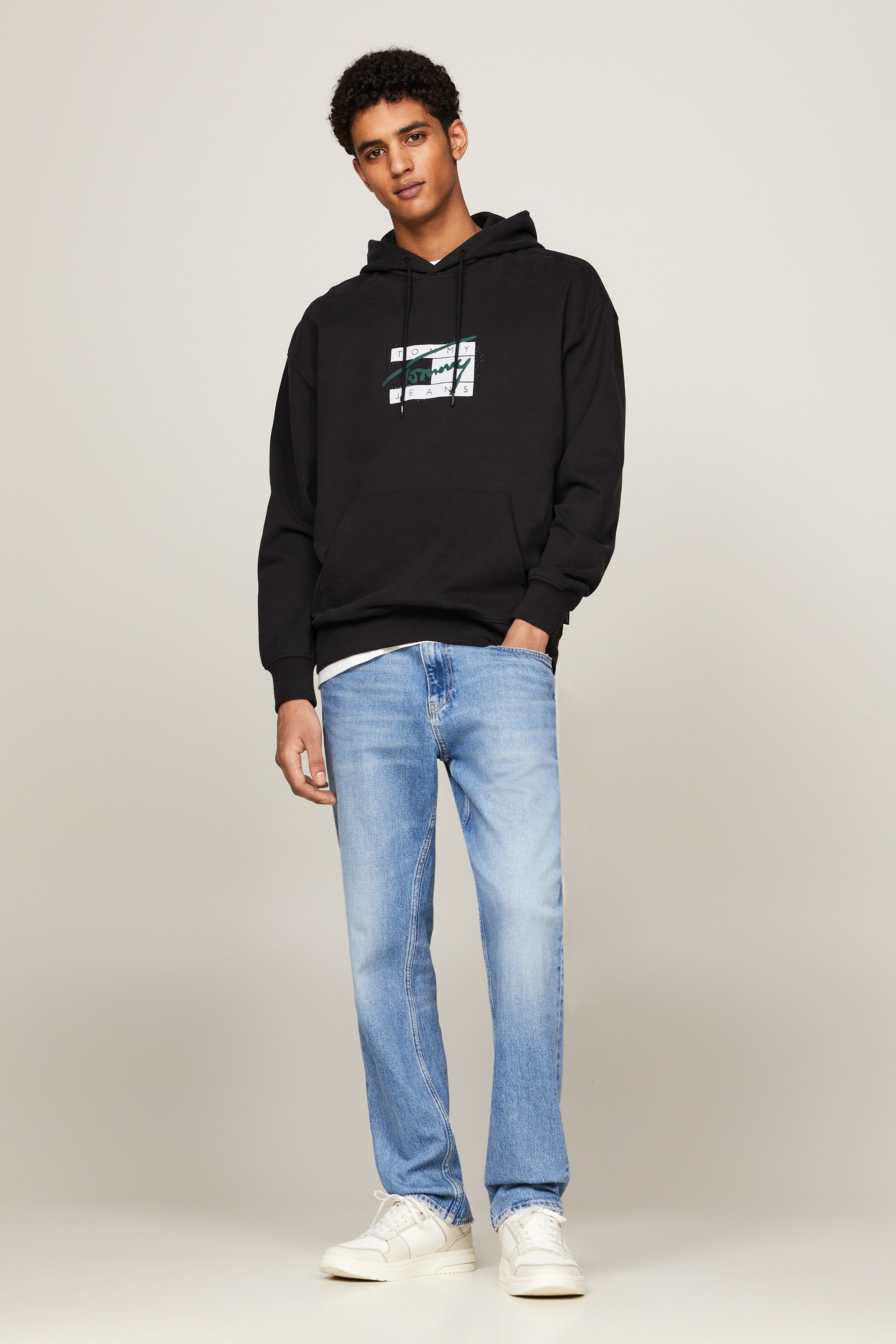 Tommy Jeans Graffiti Sign Hoodie Black